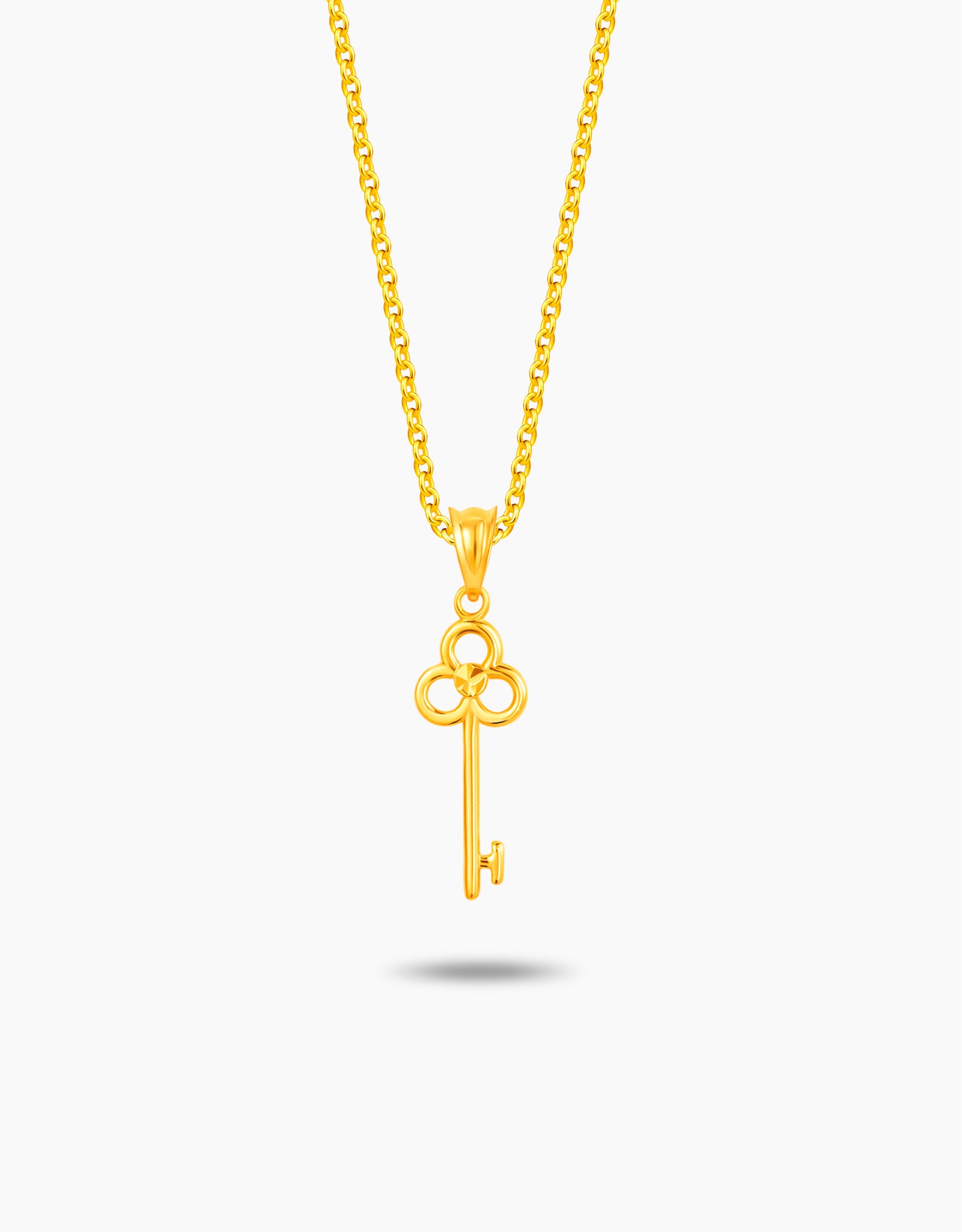 LVC MOD22 Shamrock Luck Gold Key Pendant