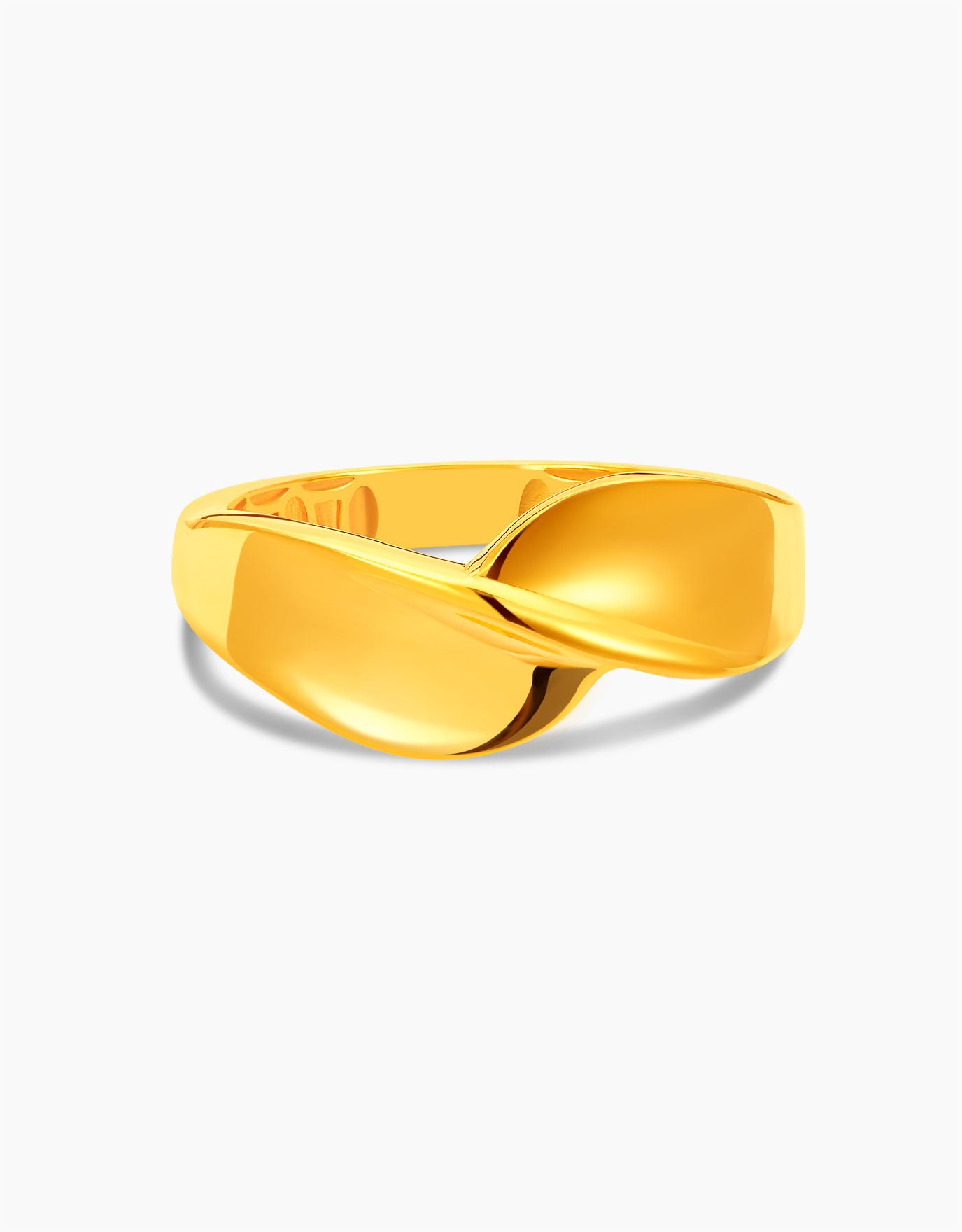 LVC MOD22 Twirl Edge Gold Ring