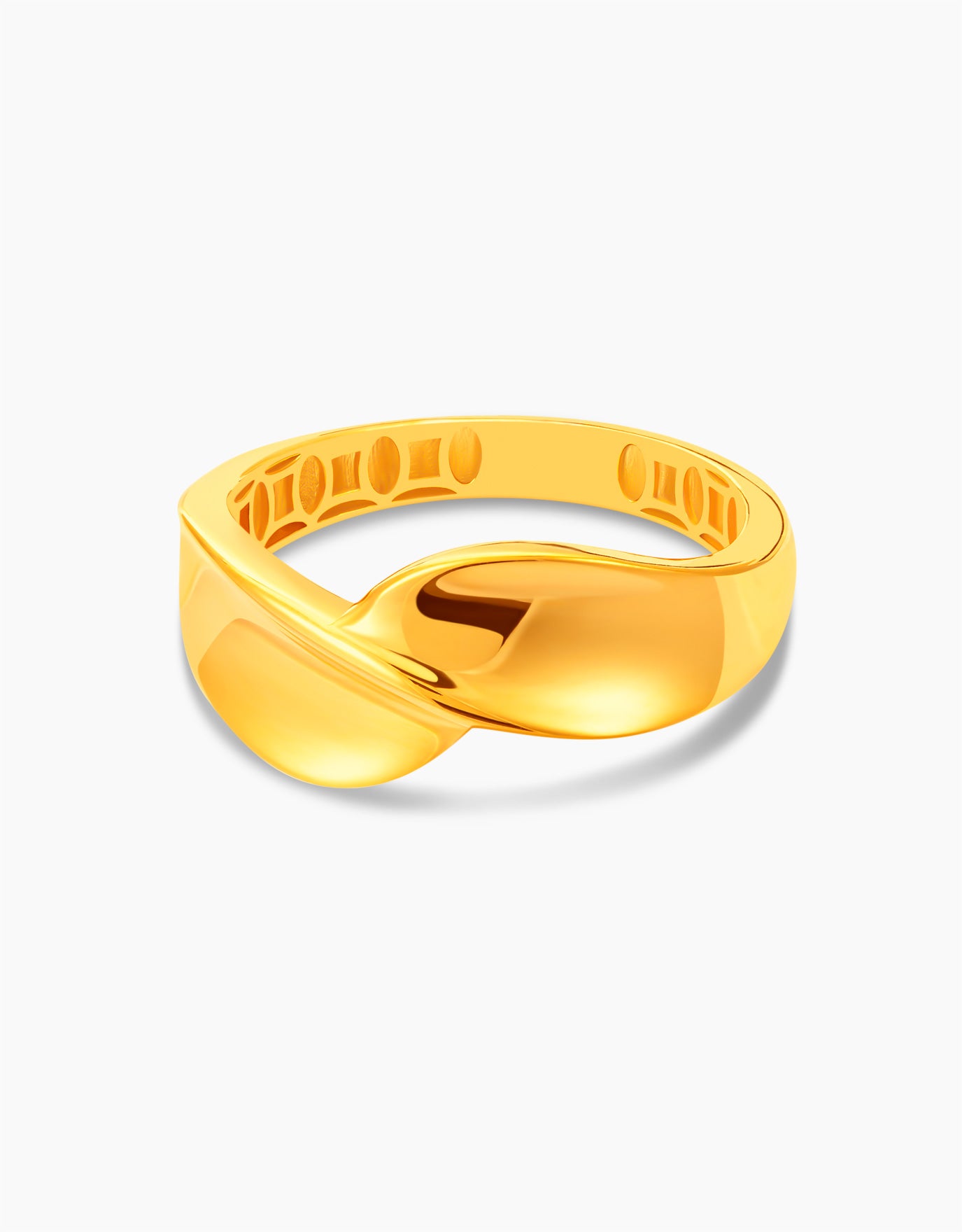 LVC MOD22 Twirl Edge Gold Ring