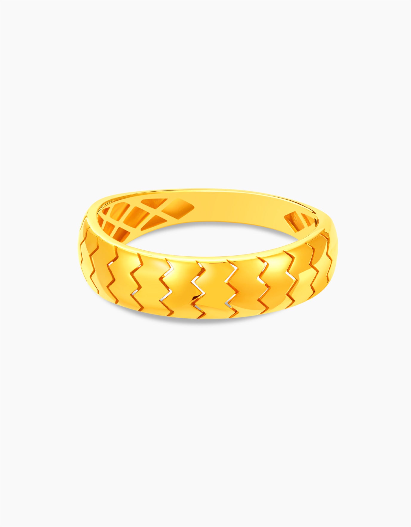 LVC MOD22 Chevron Chic Gold Ring