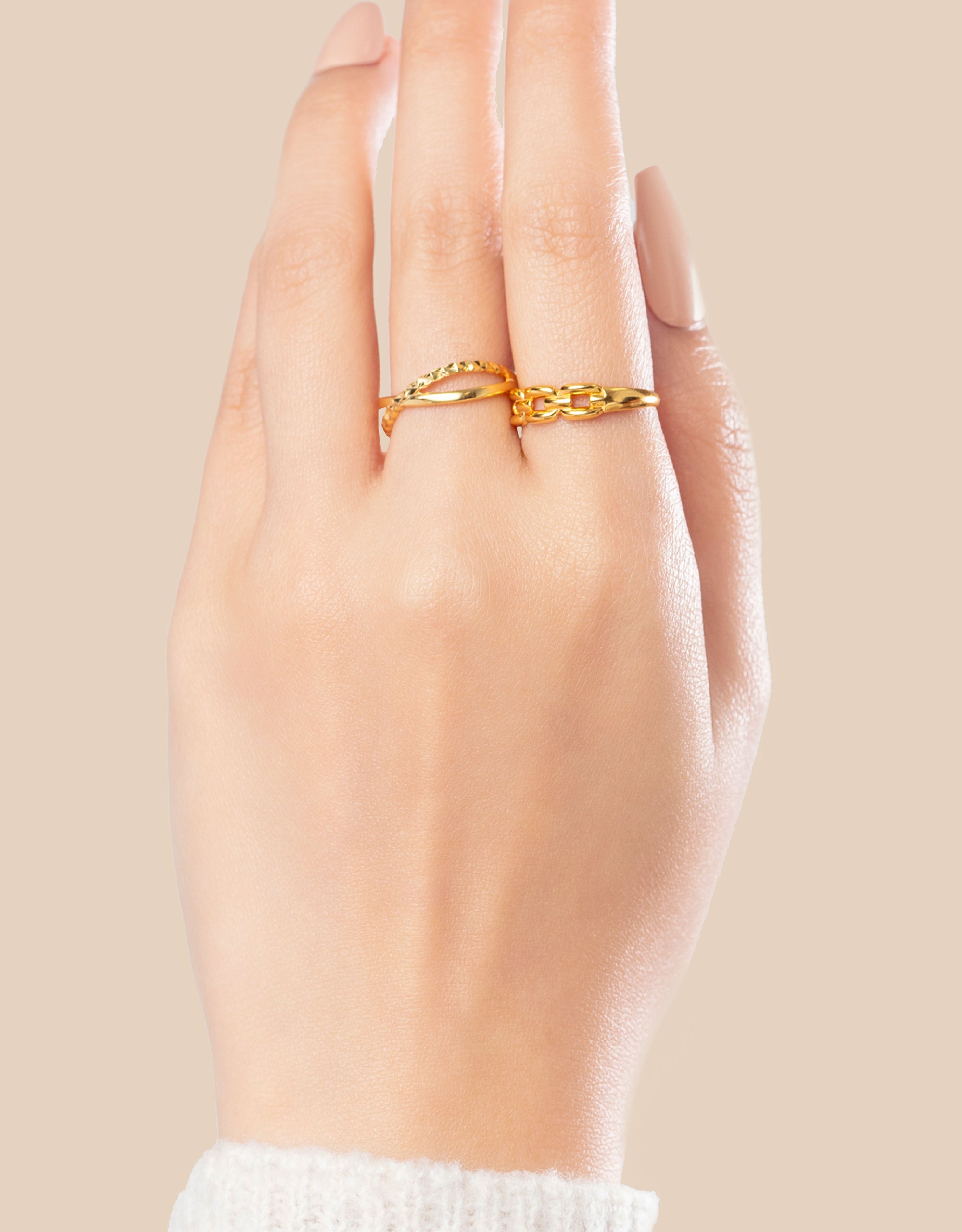 LVC MOD22 Cable Chain Gold Ring