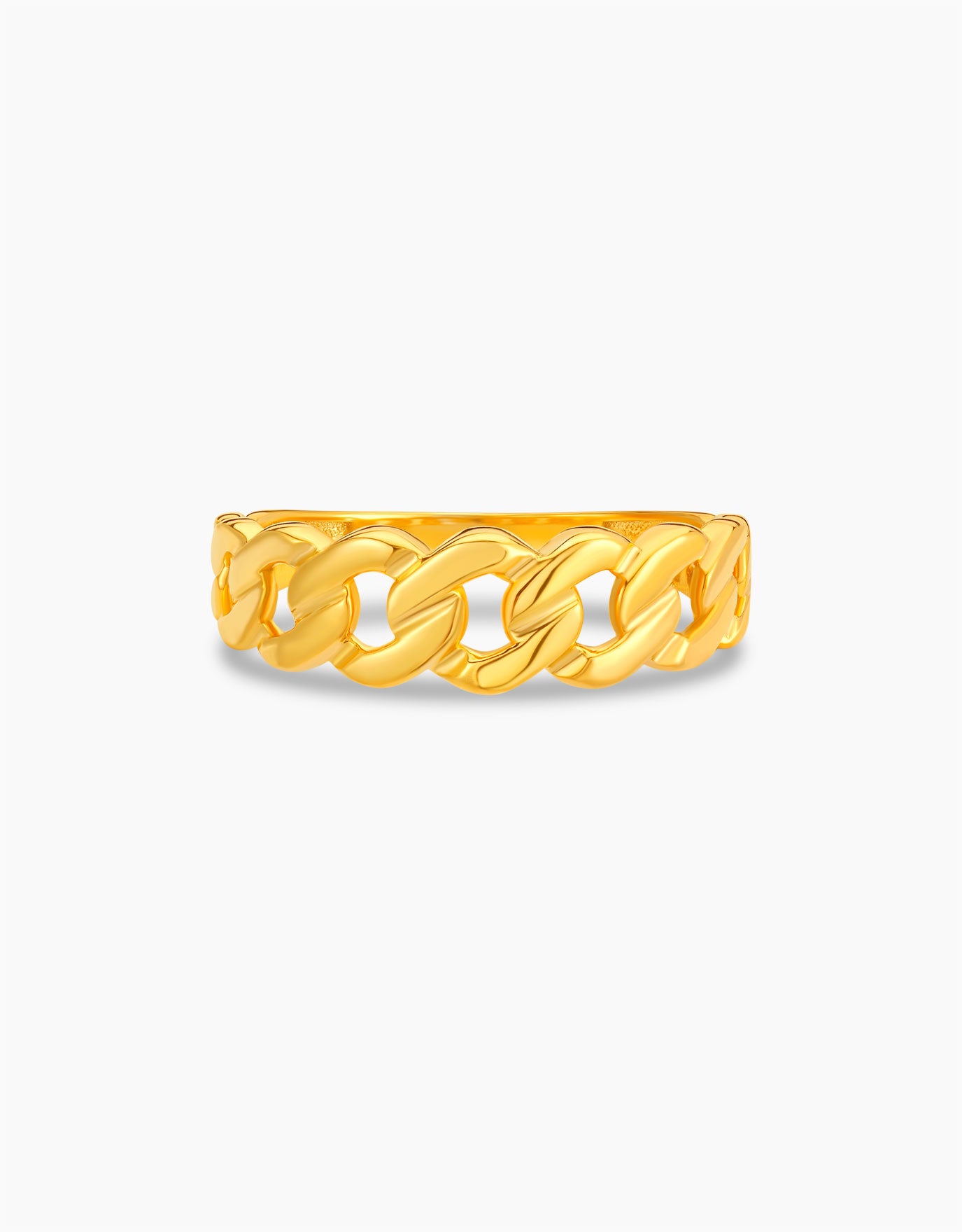 LVC MOD22 Bold Curb Chain Gold Ring