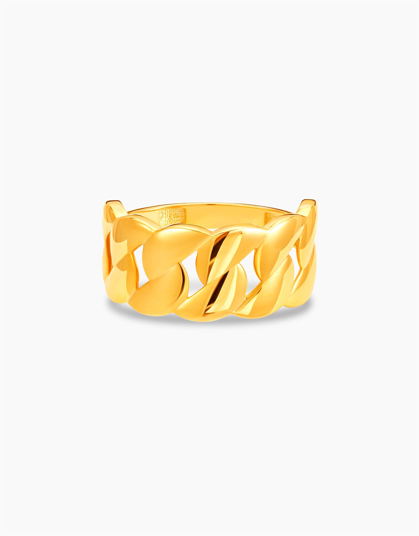 LVC MOD22 Chunky Curb Chain Gold Ring