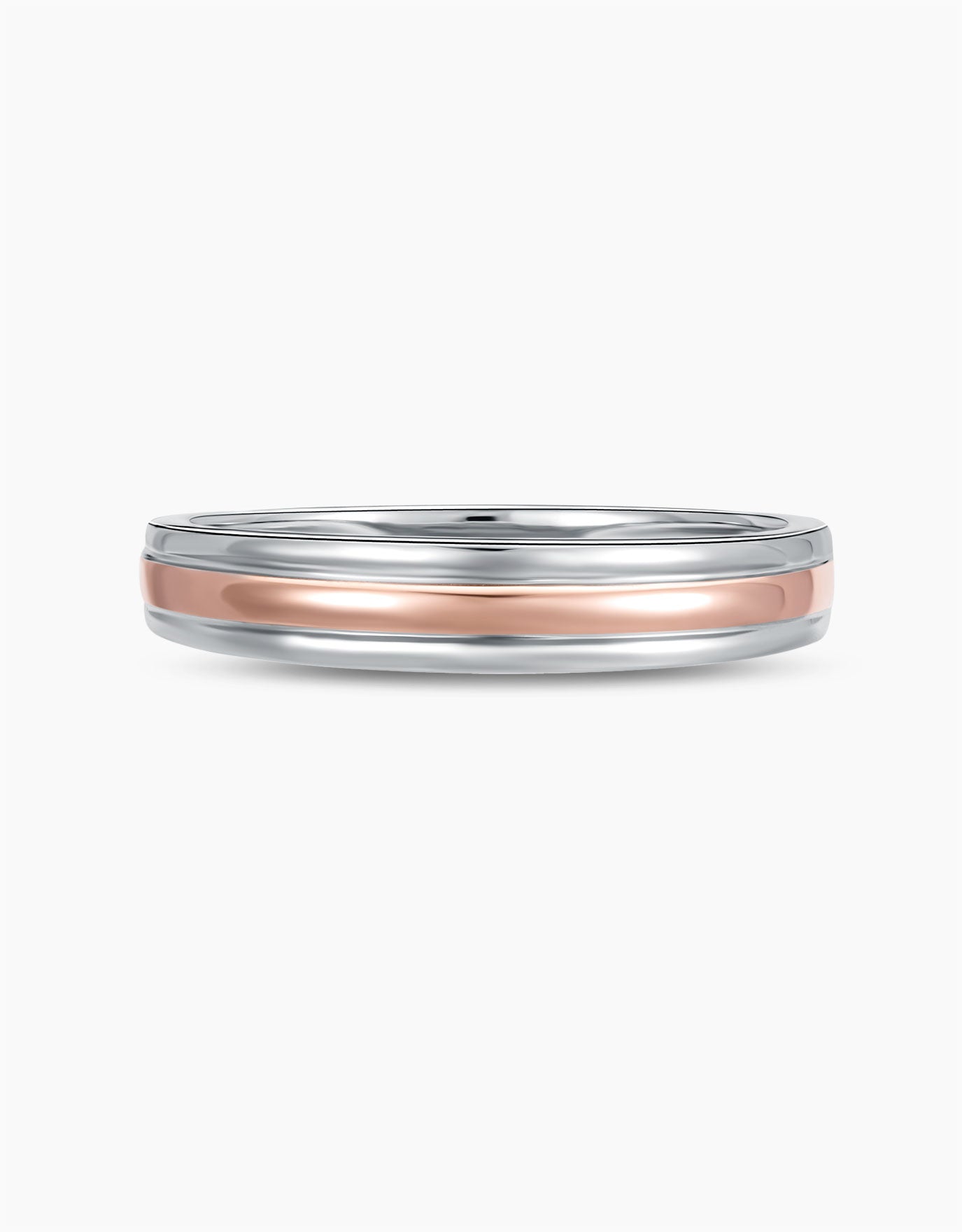 LVC Tresor Polished Duo Tone Wedding Band