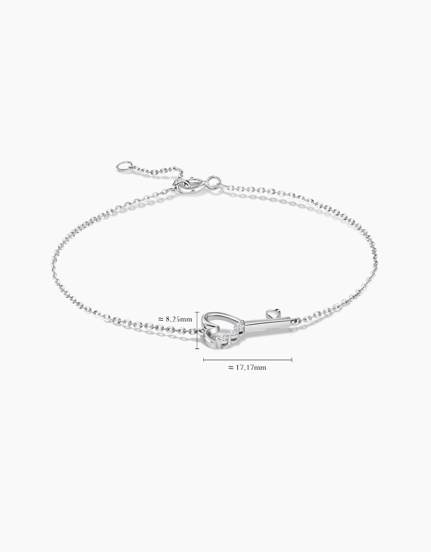 Key heart store bracelet