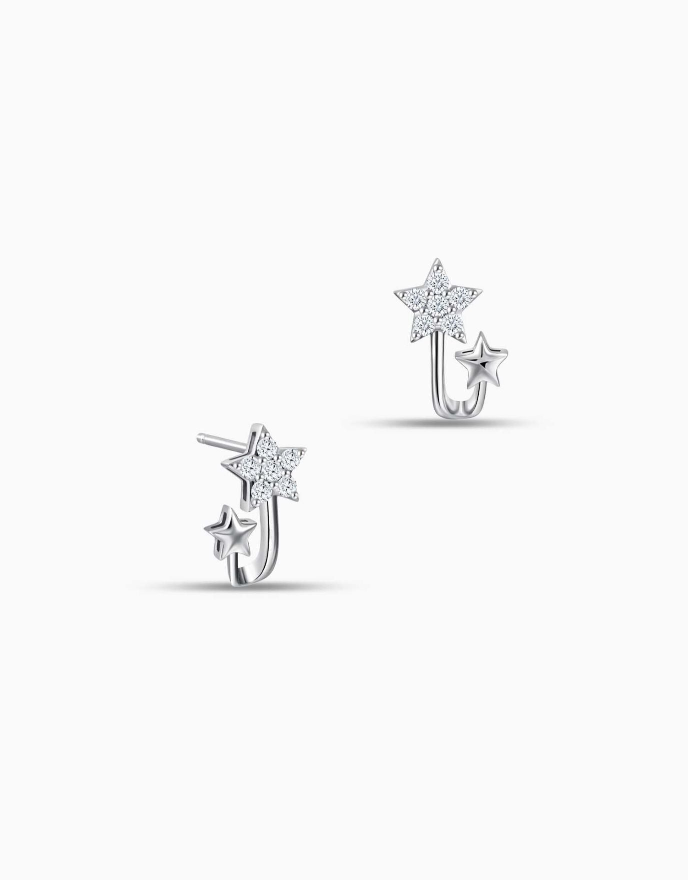 LVC Charmes Binary Star Diamond Earrings