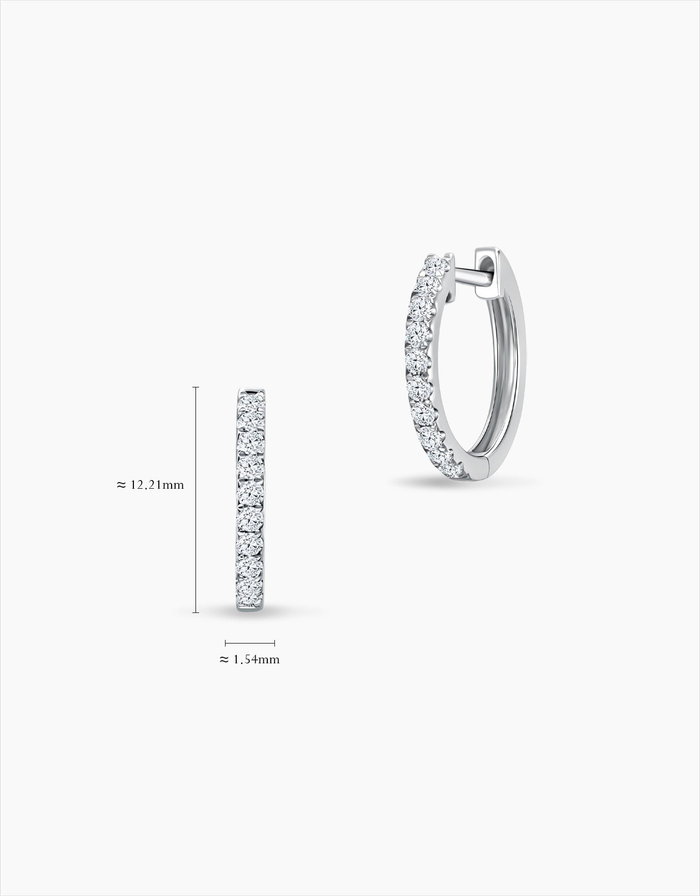 LVC Eterno Classic Diamond Hoop Earrings
