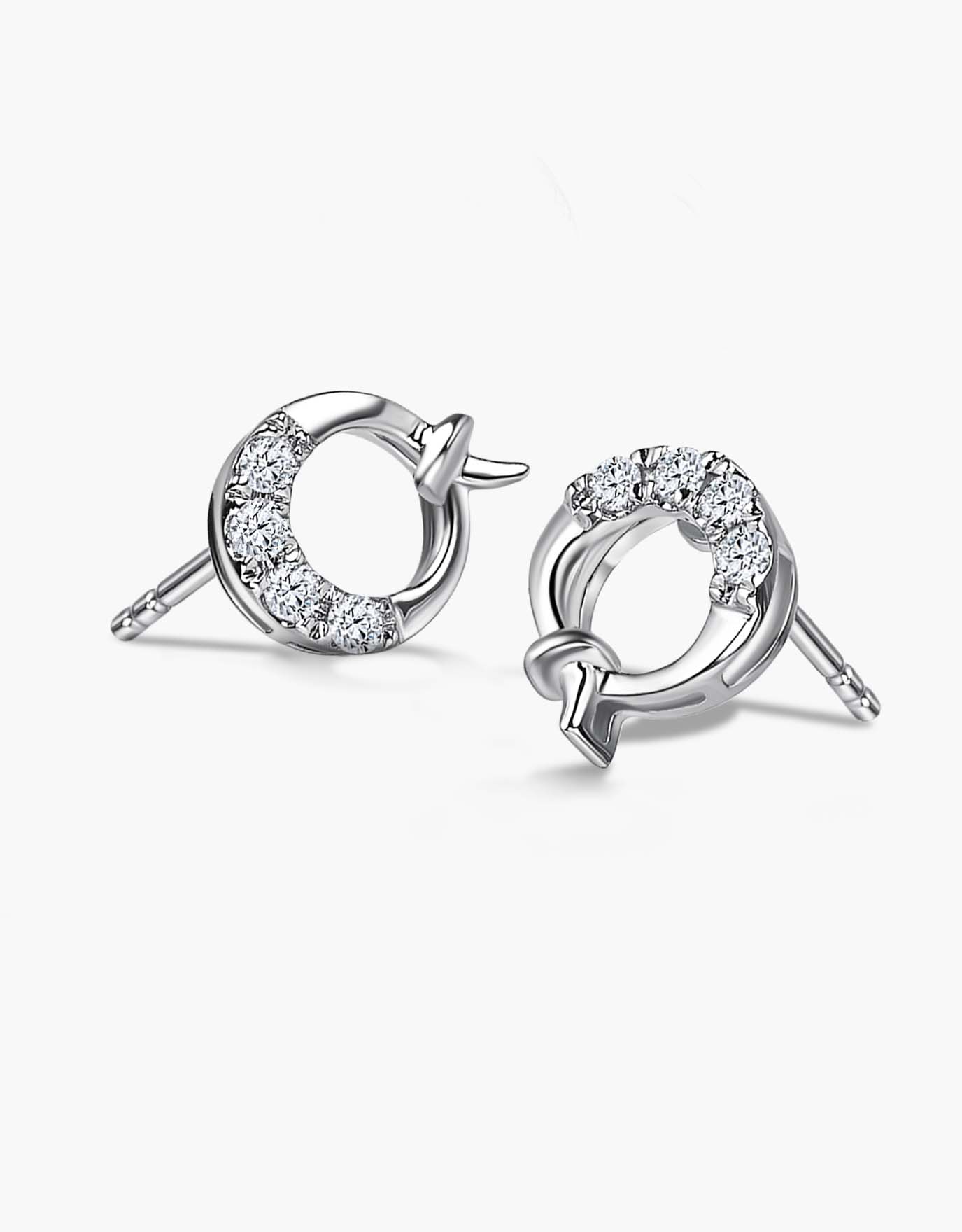 White gold hot sale diamond earring