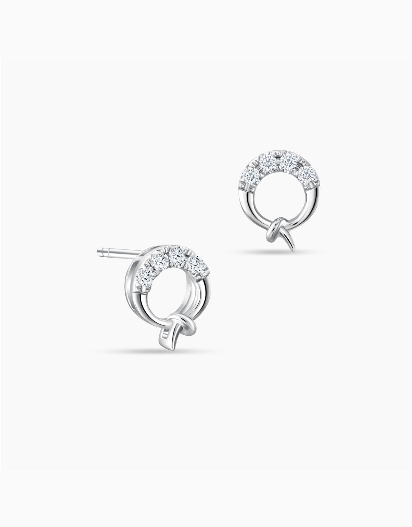 LVC Noeud Hoop Diamond Earrings