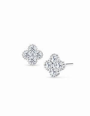 LVC Charmes Clover Gem Diamond Earrings