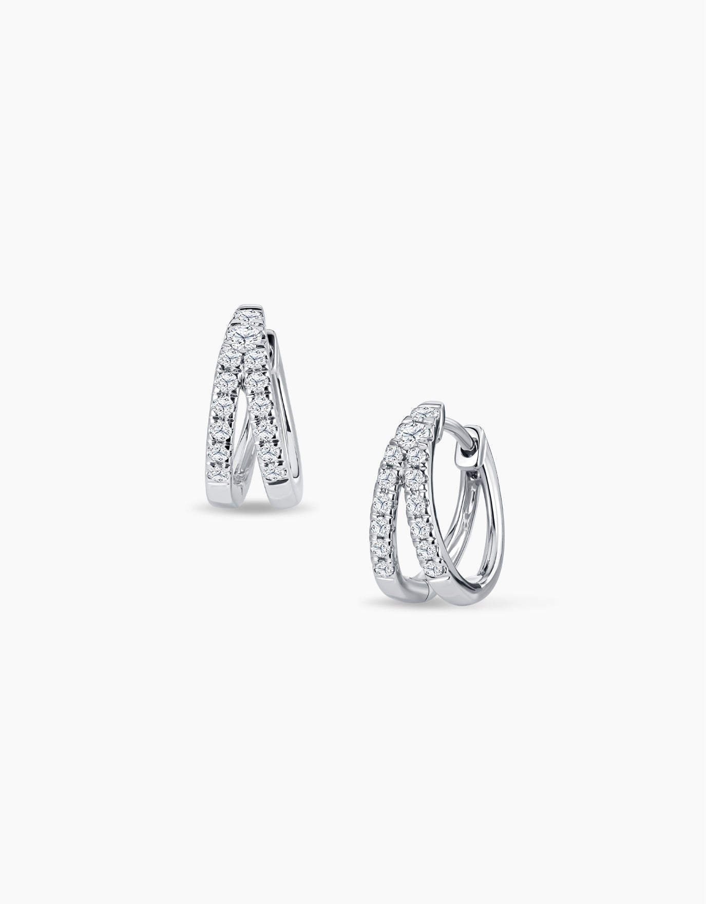 LVC Charmes Stellar Arc Diamond Hoop Earrings