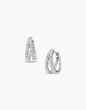 LVC Charmes Stellar Arc Diamond Hoop Earrings