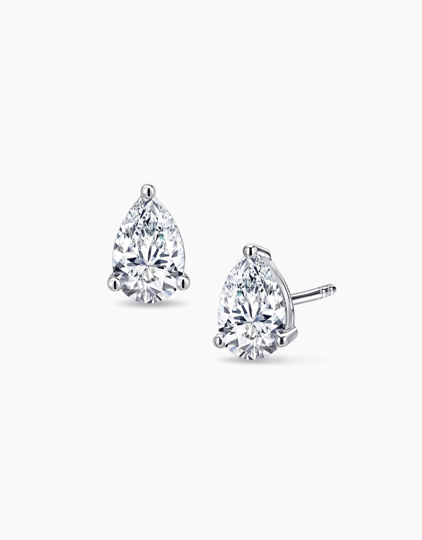 LVC Charmes Celeste Pear-Cut 1.0ct Diamond Earrings
