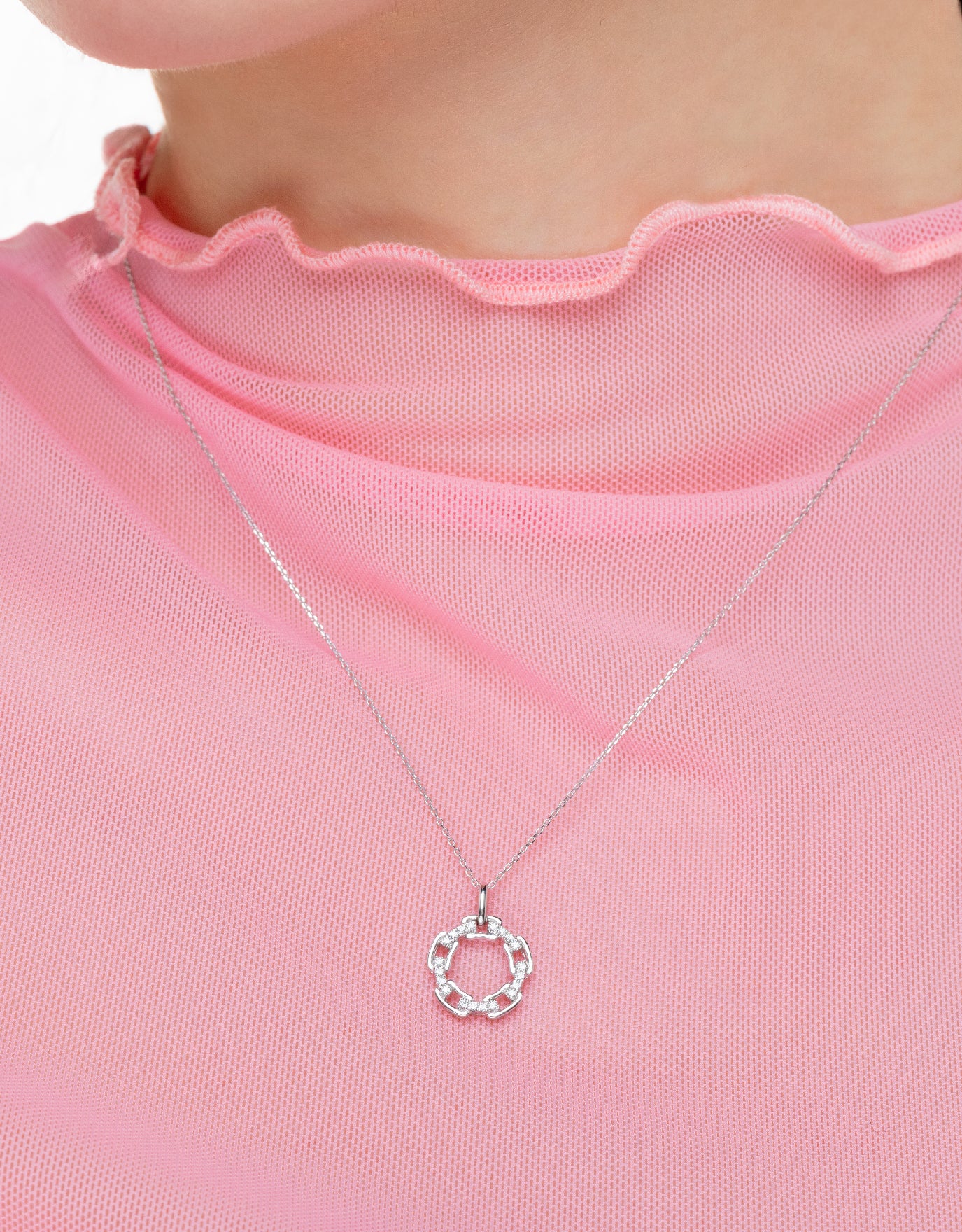 LVC Charmes Camellia Diamond Pendant