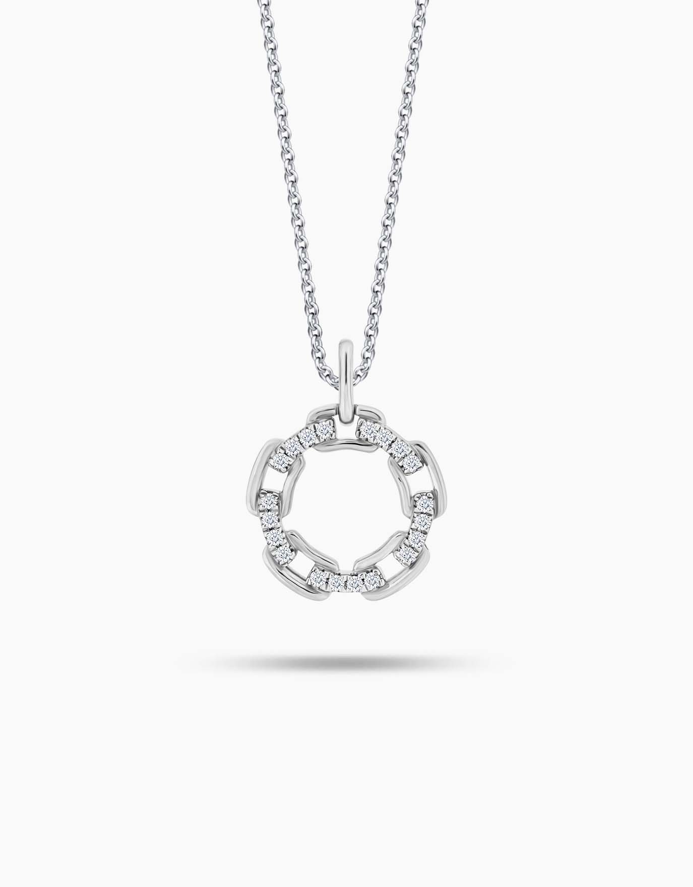 LVC Charmes Camellia Diamond Pendant