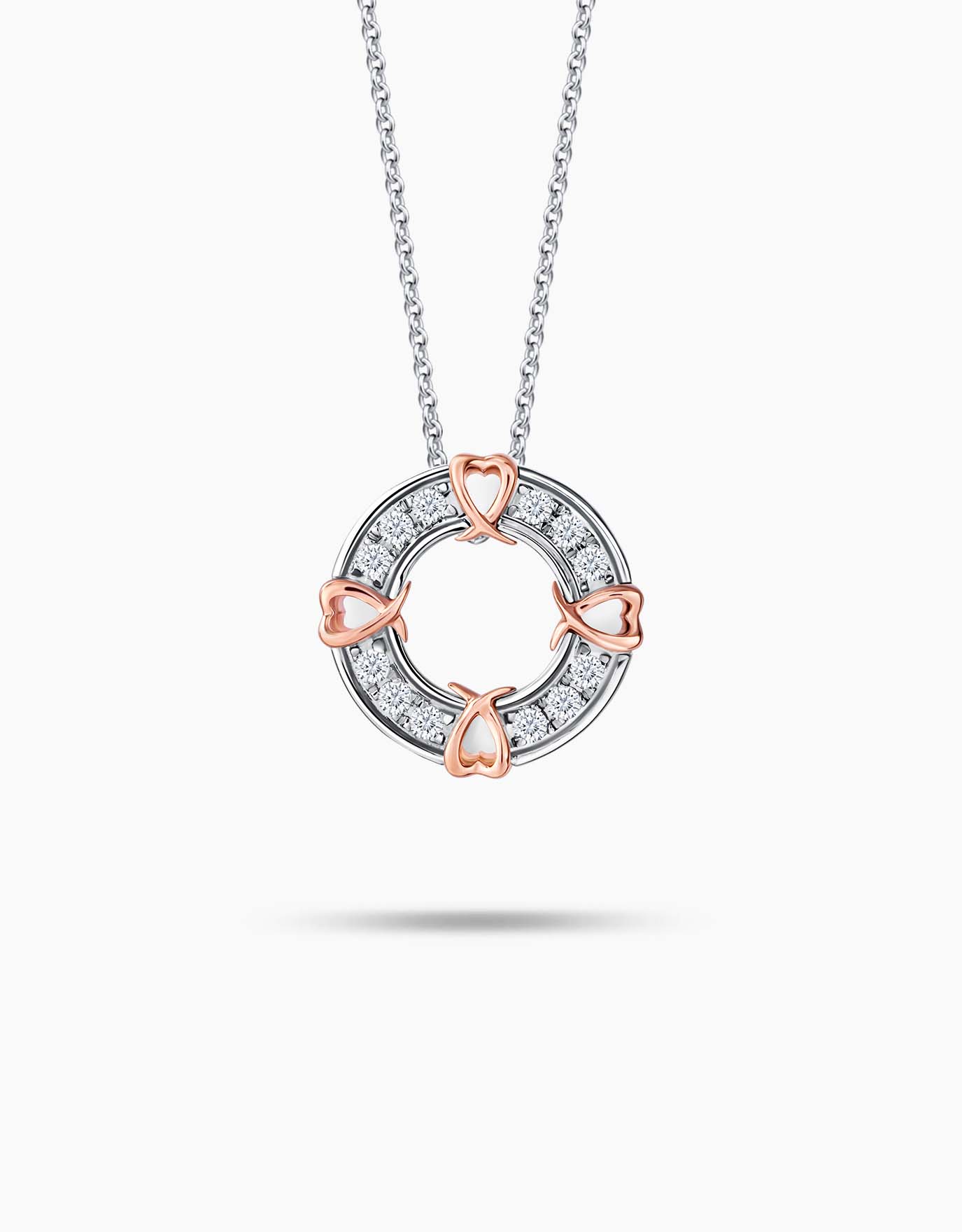 LVC Charmes Phaedra Halo Diamond Pendant