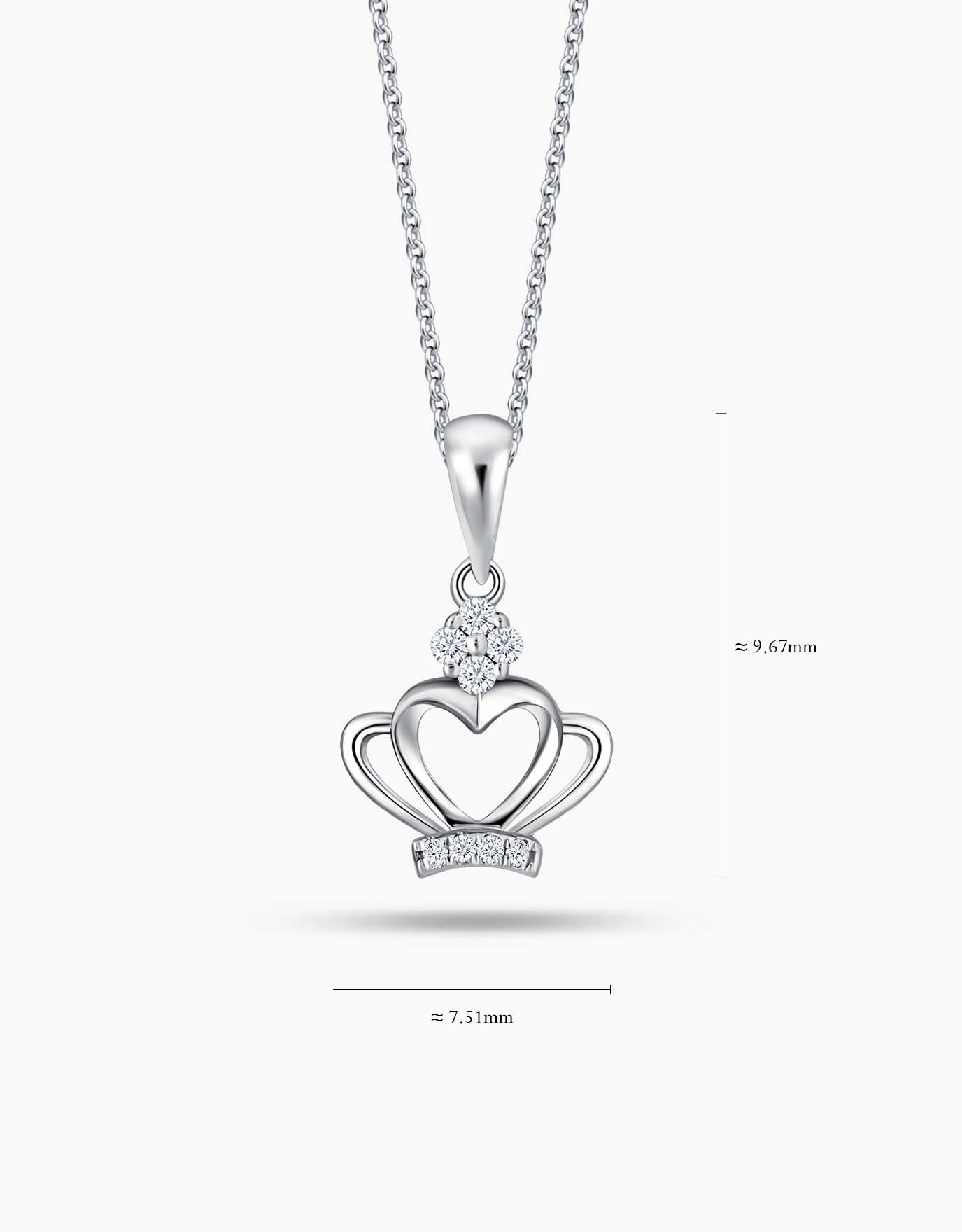 LVC Charmes Tiara Heart Diamond Pendant