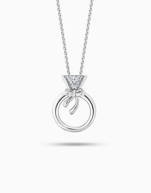 LVC Charmes Fluttering Ribbon Mini Ring Pendant