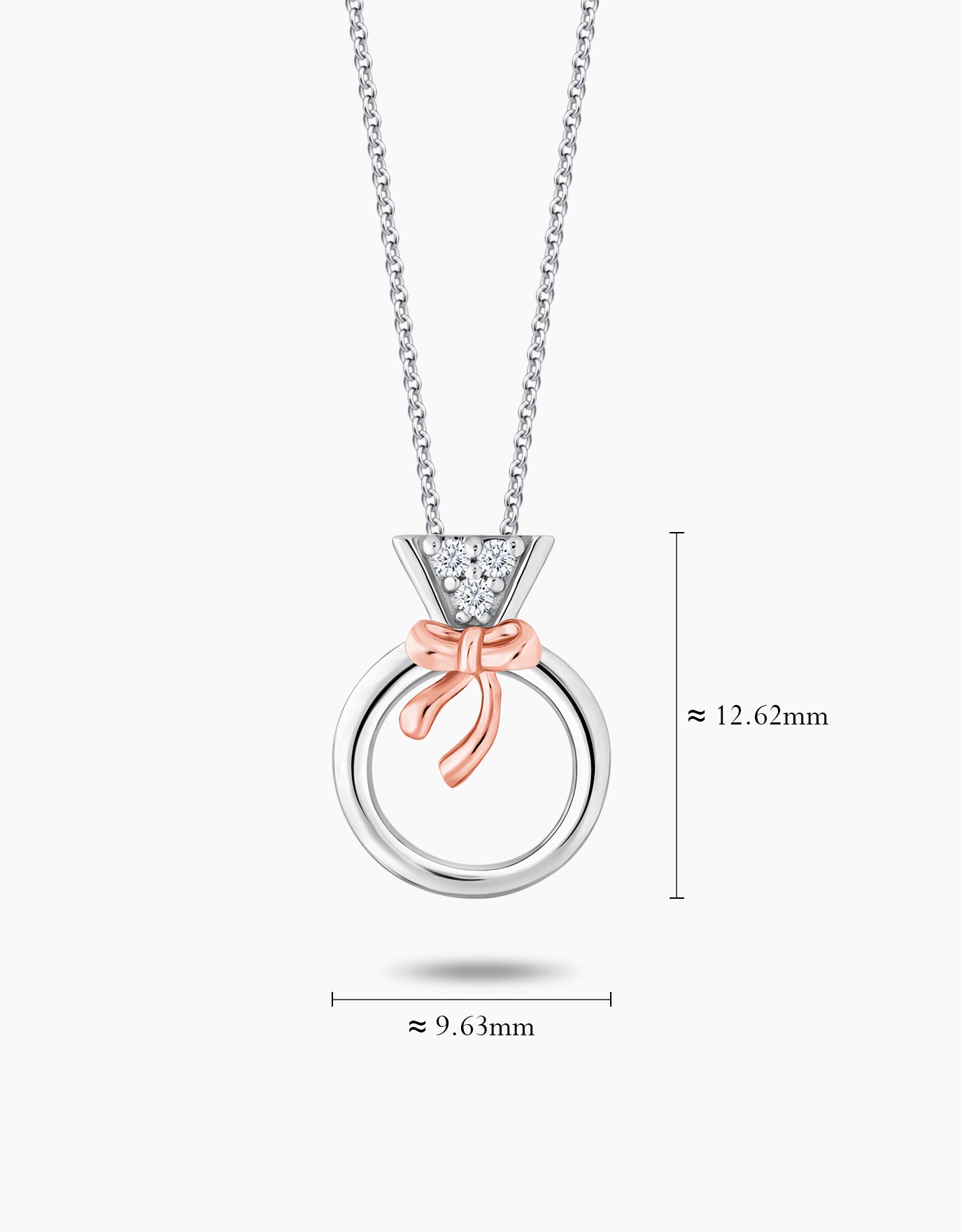 LVC Charmes Fluttering Ribbon Mini Ring Pendant