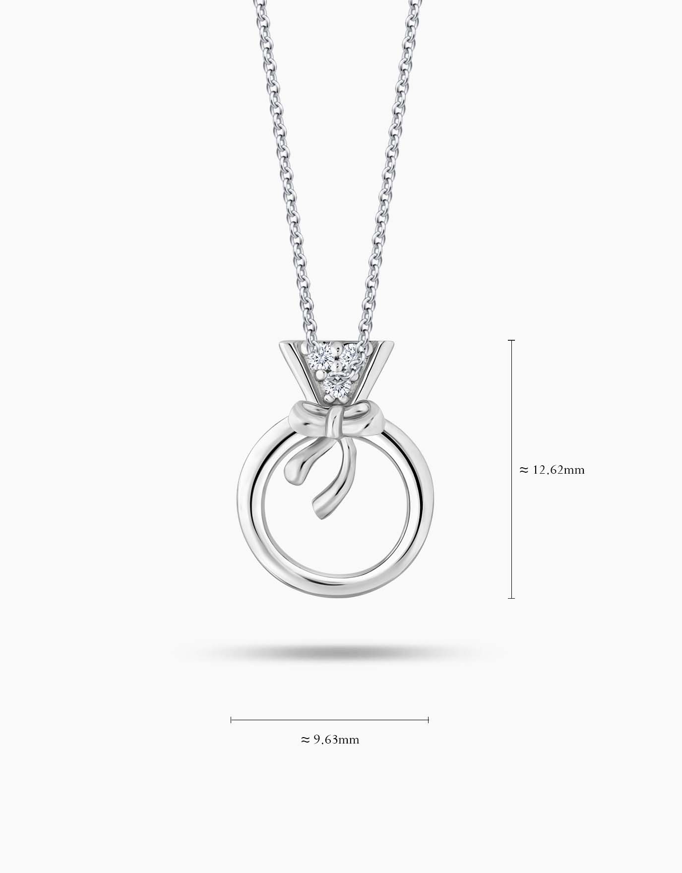 LVC Charmes Fluttering Ribbon Mini Ring Pendant