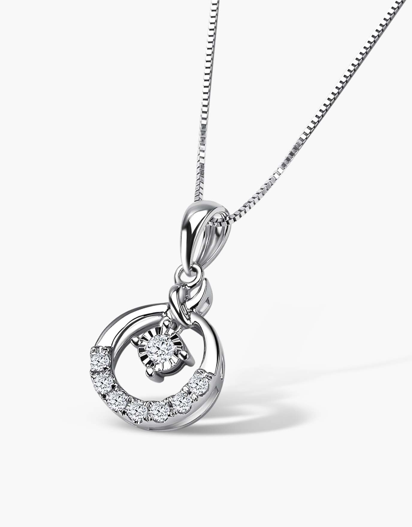 Dancing diamond clearance necklace white gold