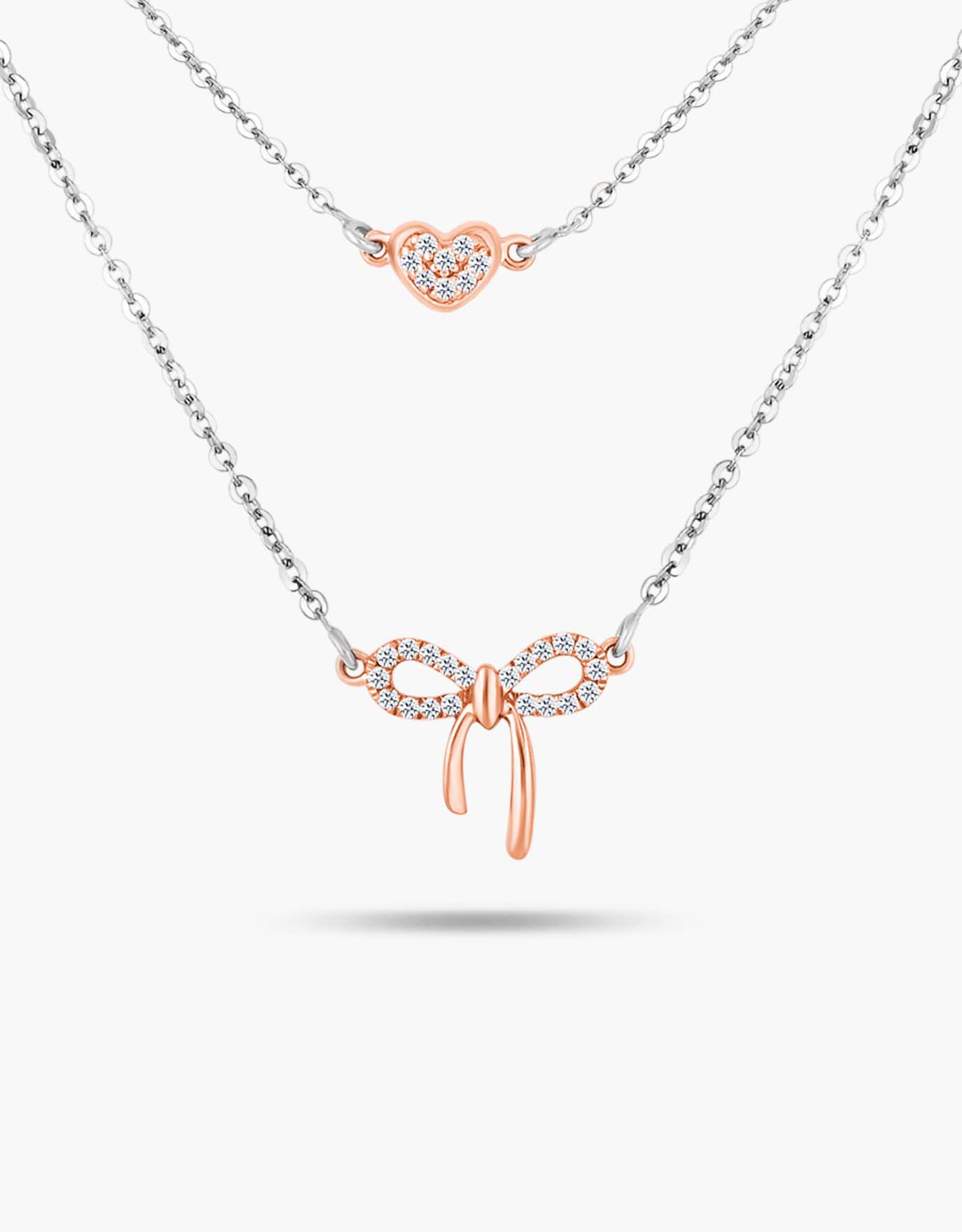 LVC Noeud Ribboned Love Diamond Necklace