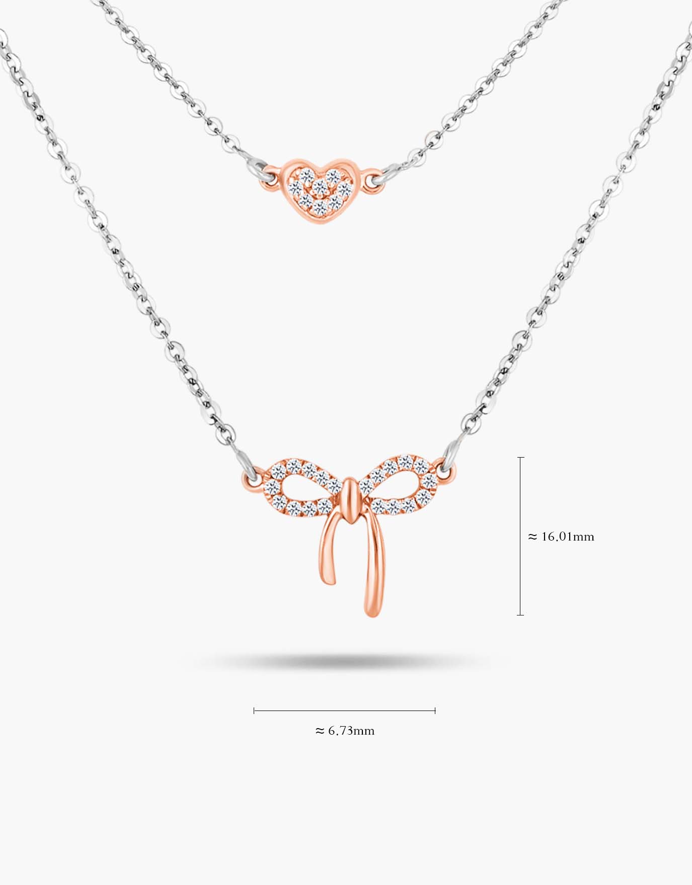 LVC Noeud Ribboned Love Diamond Necklace