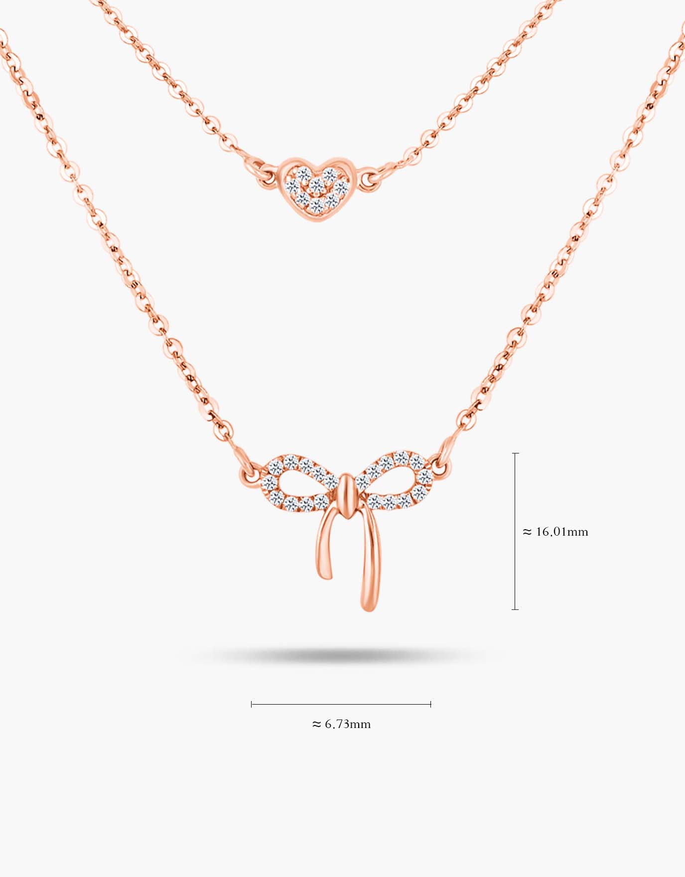 LVC Noeud Ribboned Love Diamond Necklace