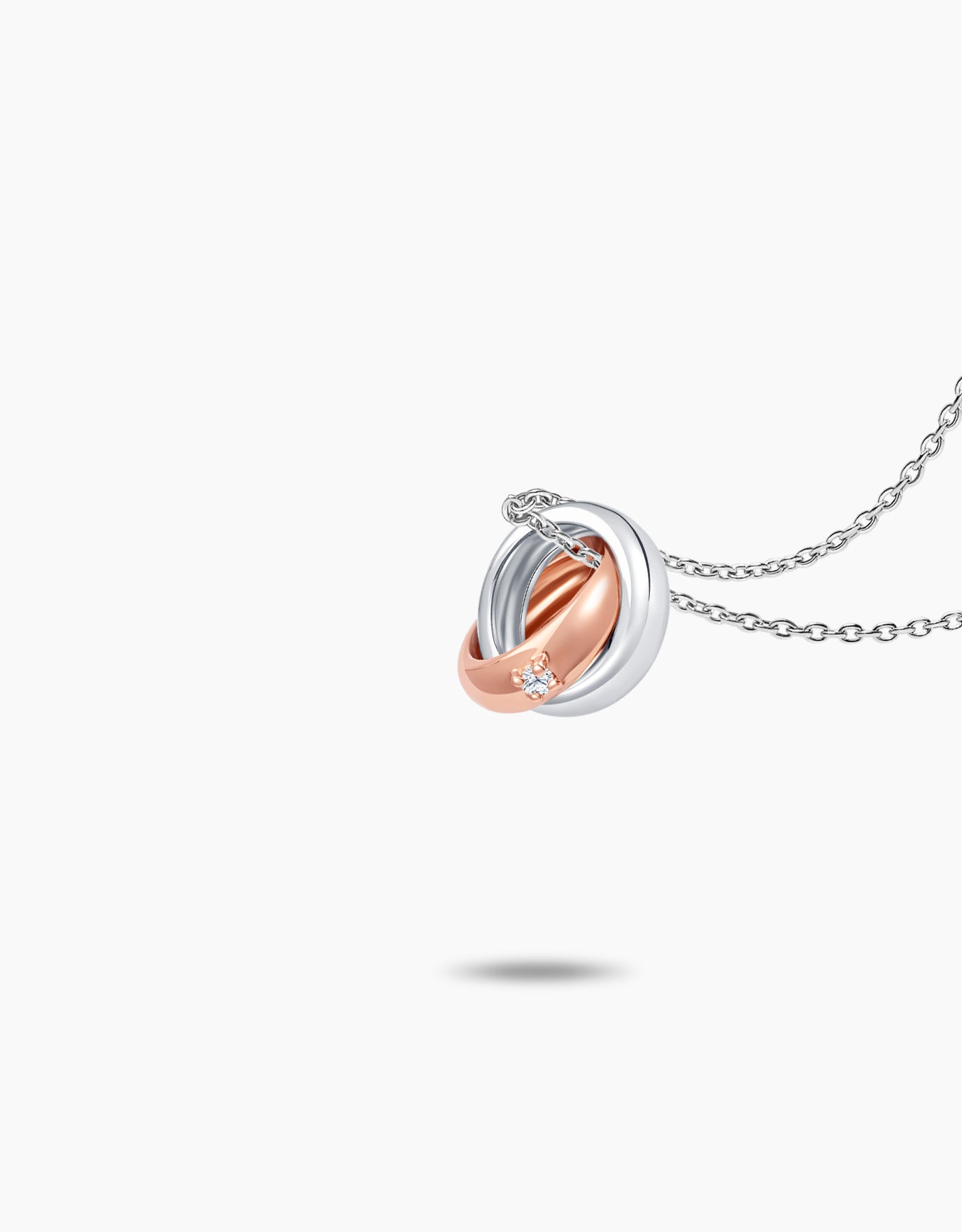 LVC Charmes Duotone Souls Mini Ring Diamond Pendant