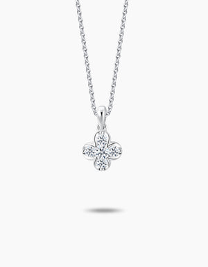 LVC Charmes Clover Sparkle Leaf Diamond Pendant