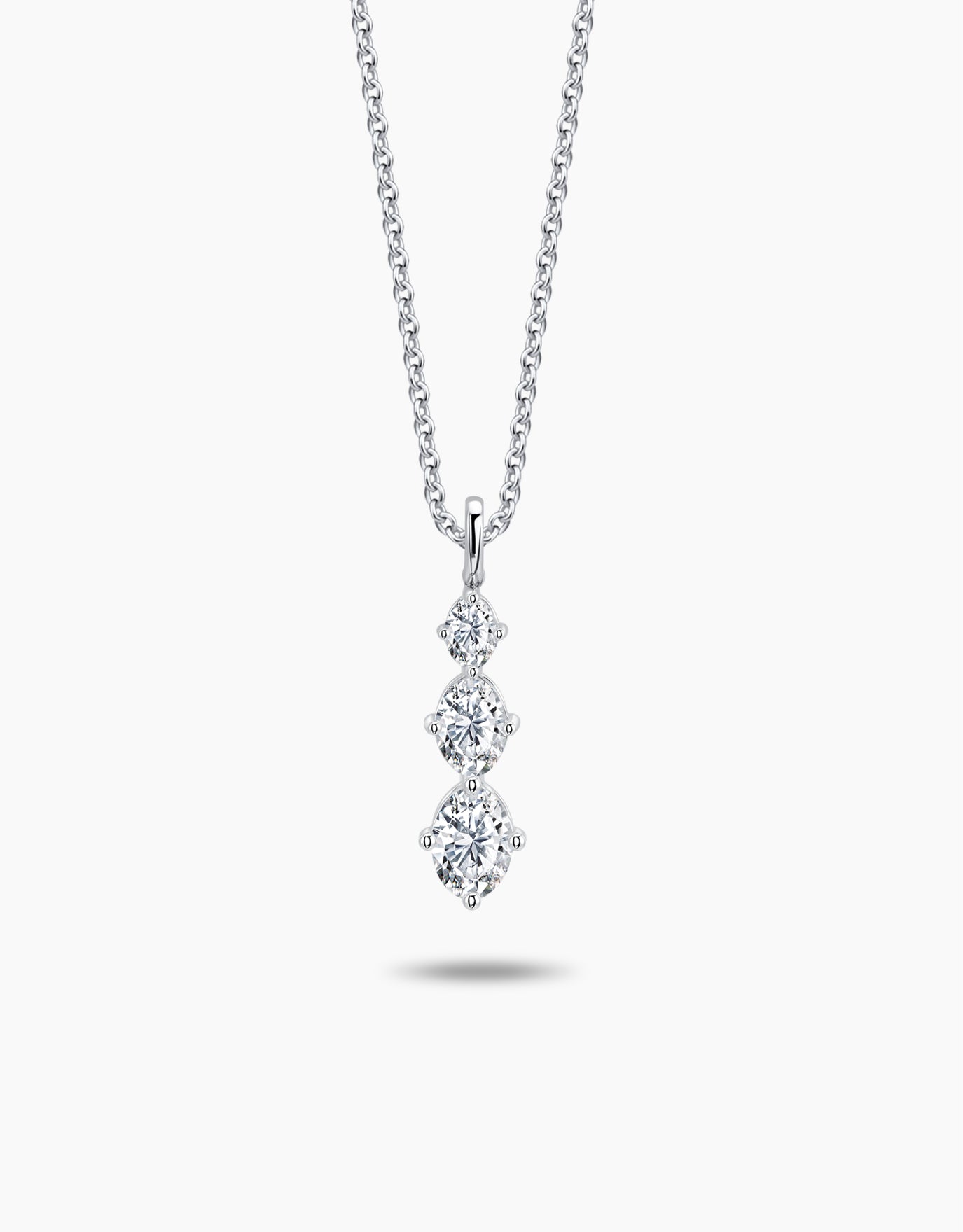 LVC Charmes Ascend Trio Oval Diamond Pendant