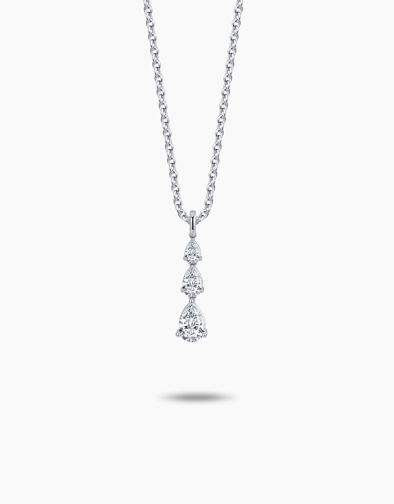 LVC Charmes Ascend Trio Pear Diamond Pendant