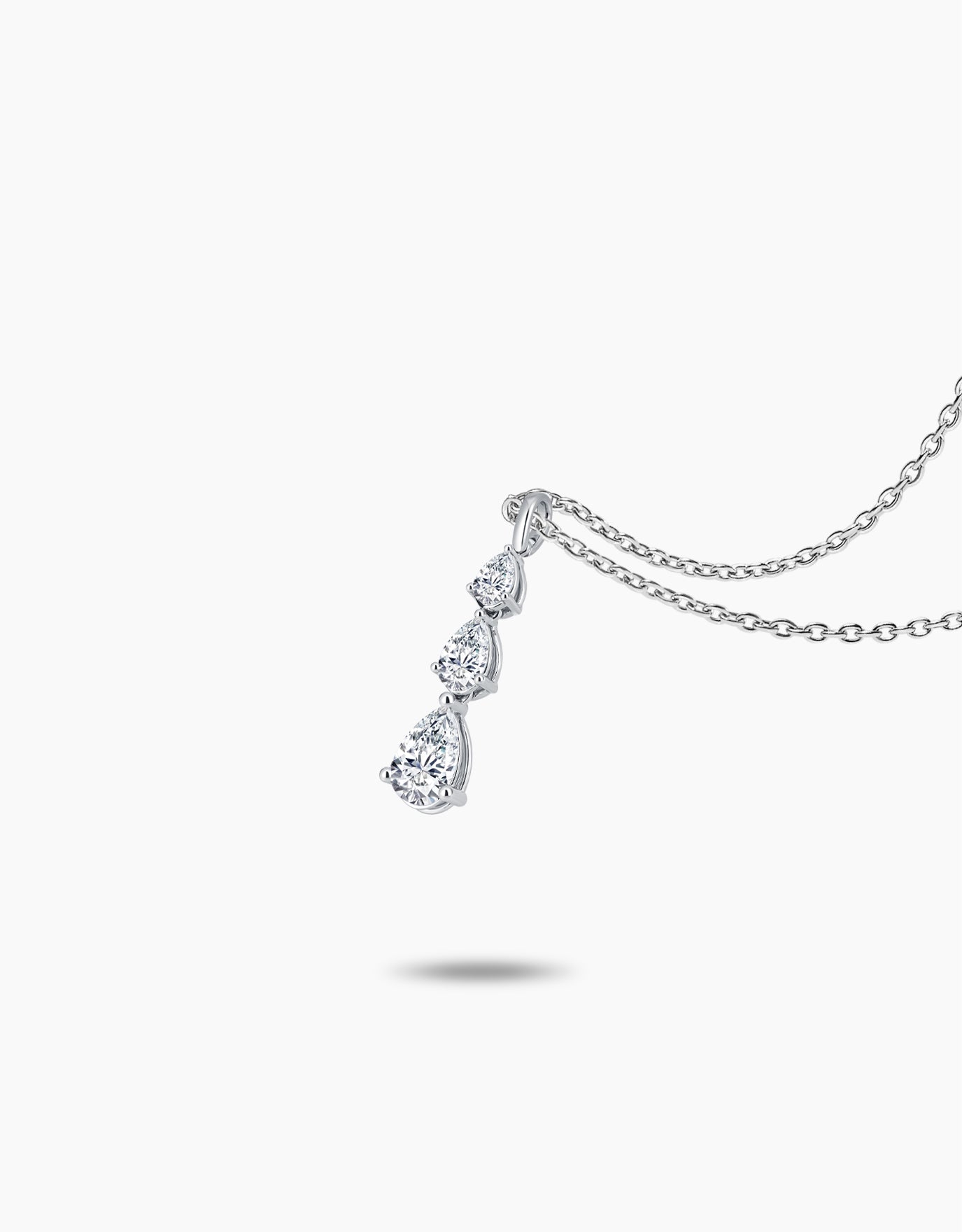 LVC Charmes Ascend Trio Pear Diamond Pendant