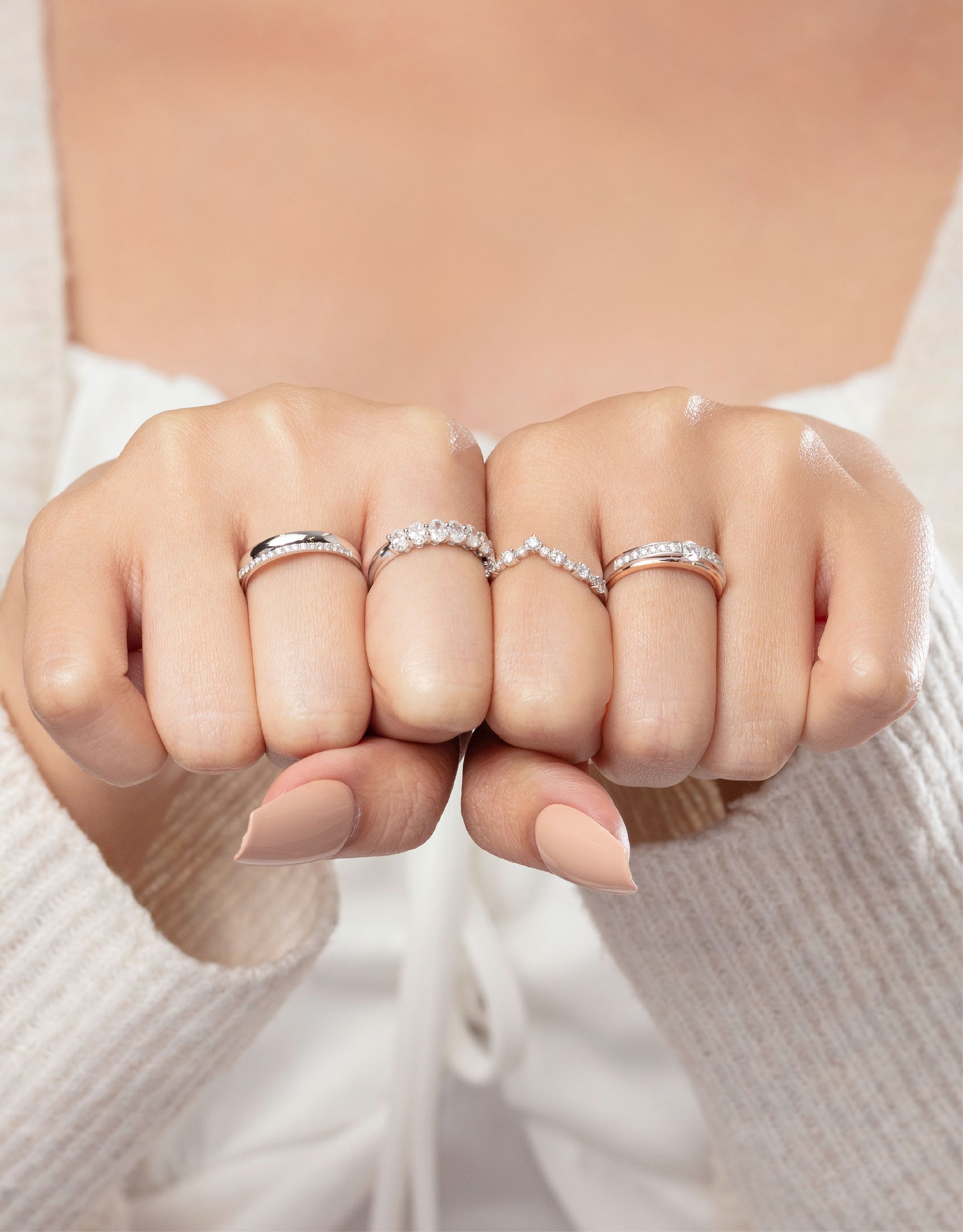 LVC Purete Eternity Wedding Band with Diamonds in Platinum