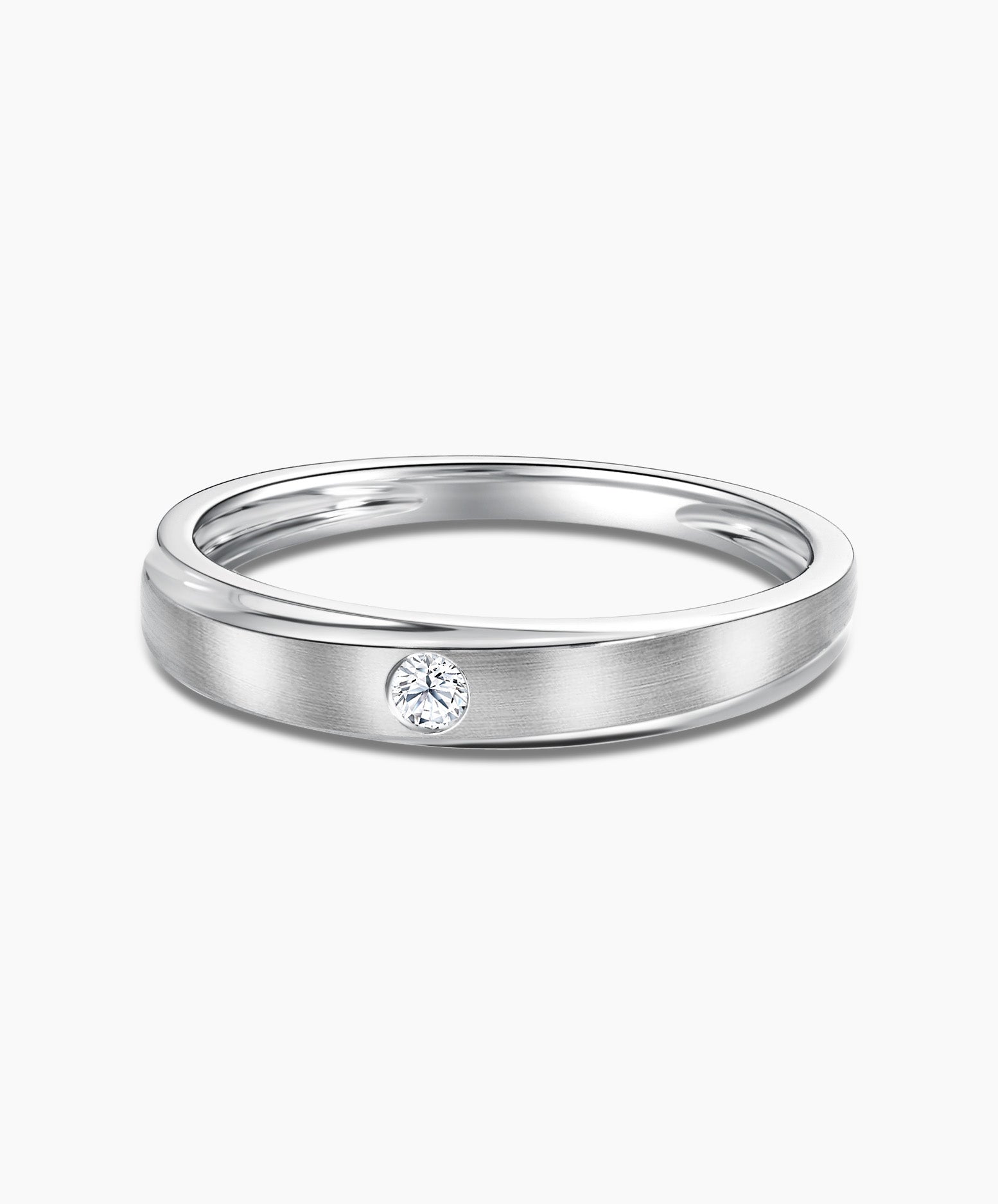 Mens diamond store platinum wedding bands