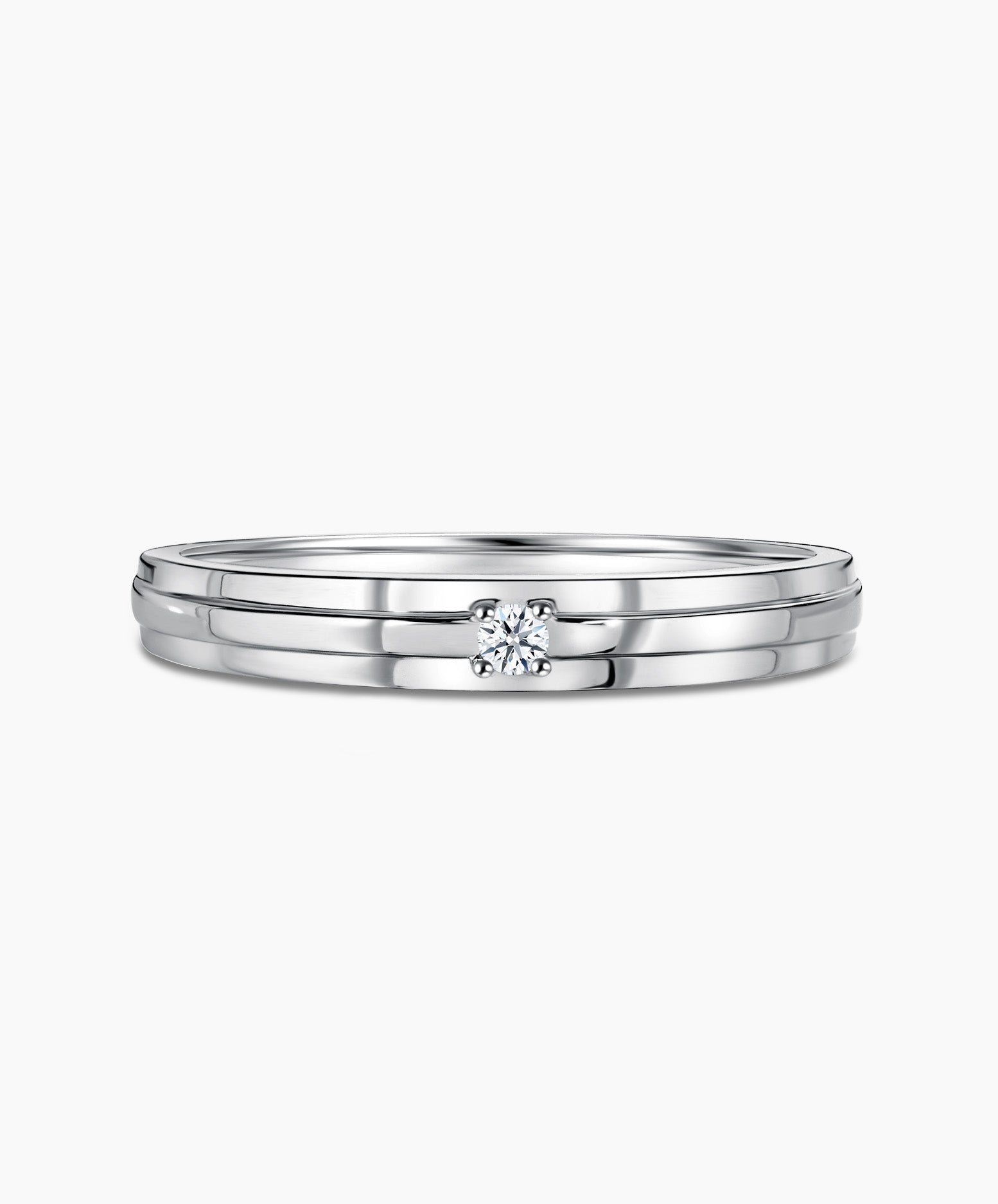 Mens diamond clearance platinum wedding bands