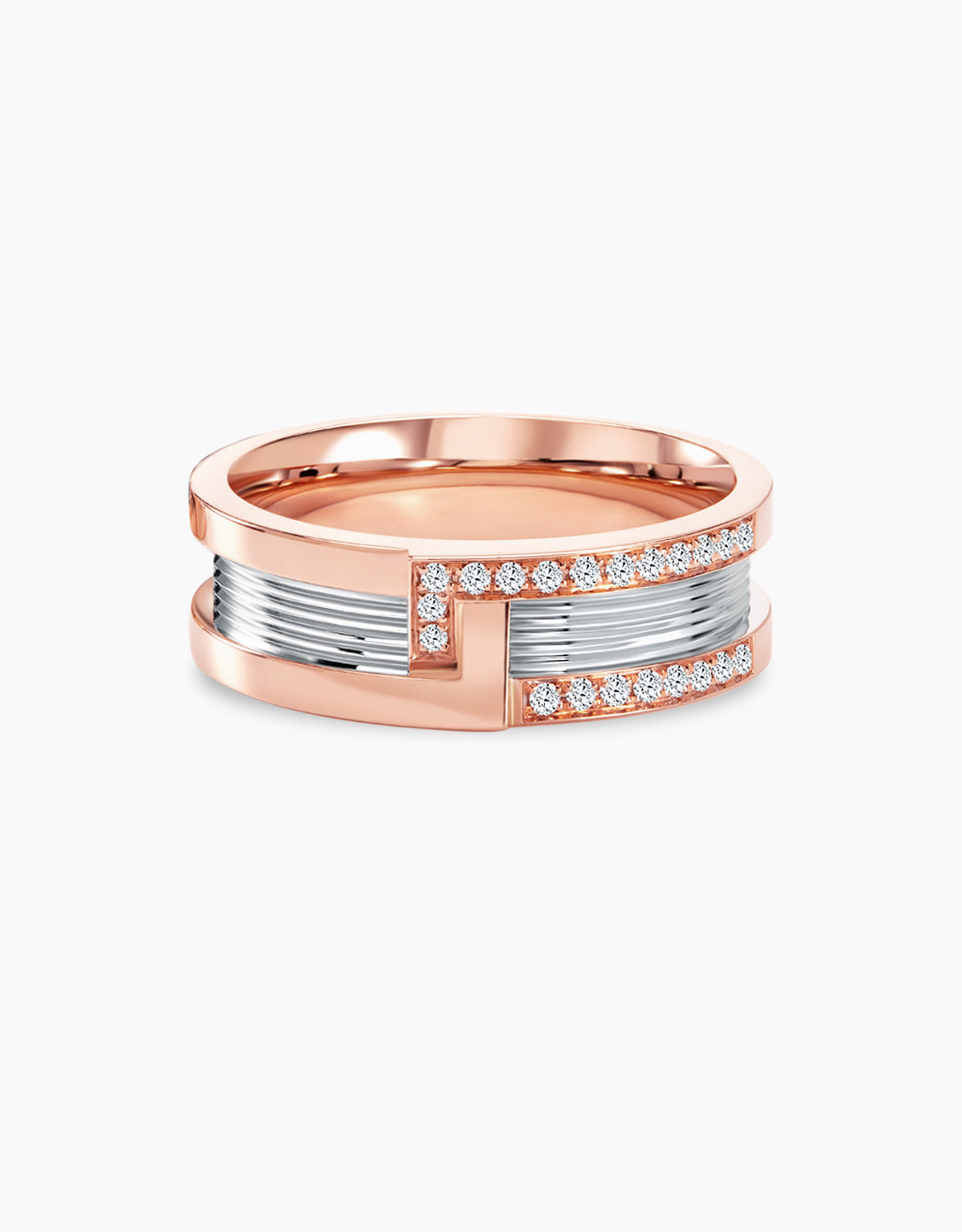 LVC Promise Interlocking 14K Wedding Band with Lab Grown Diamonds