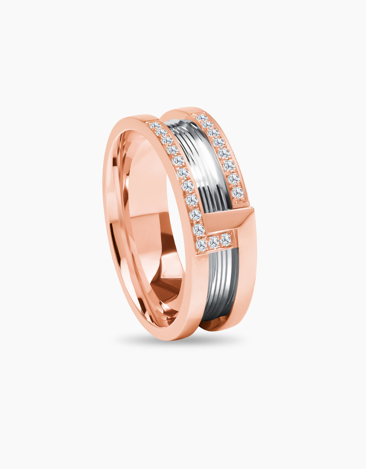 LVC Promise Interlocking 14K Wedding Band with Lab Grown Diamonds
