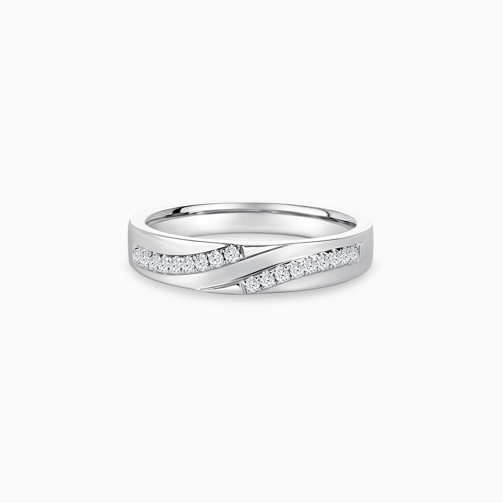 LVC Purete Radiant Path Diamond Wedding Band in Platinum