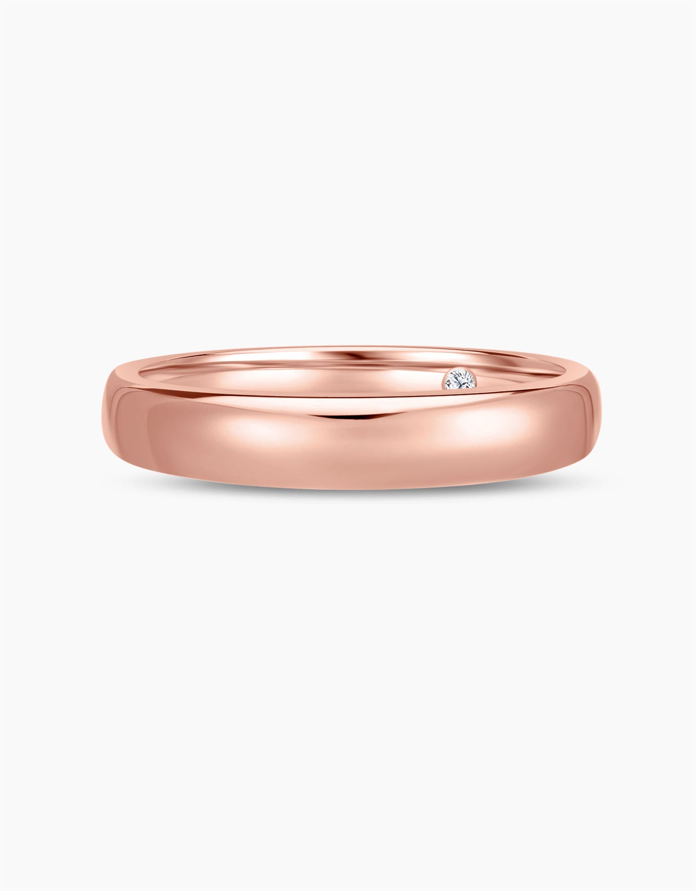 LVC Desirio Classic Wedding Band in Rose Gold