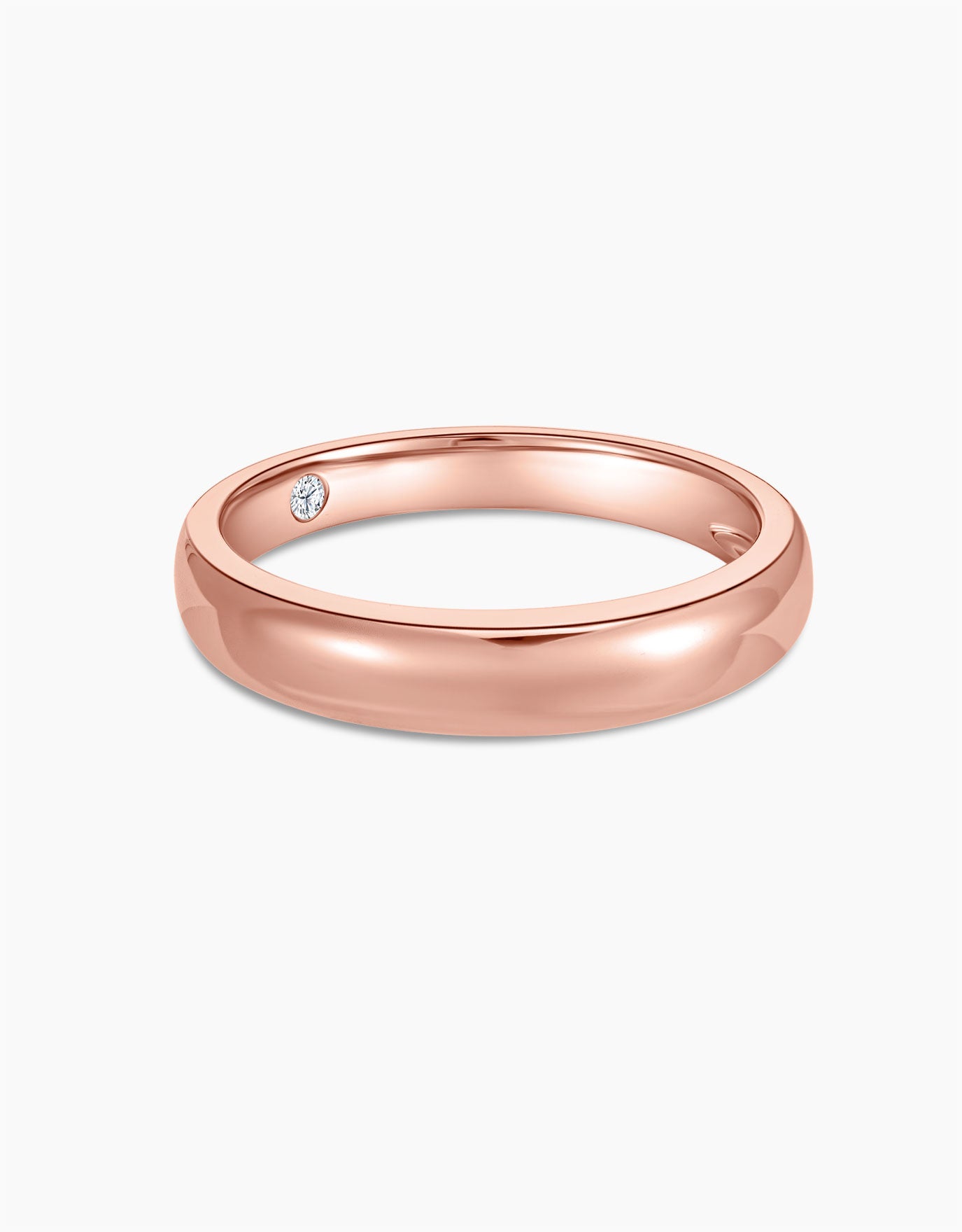 LVC Desirio Classic Wedding Band in Rose Gold