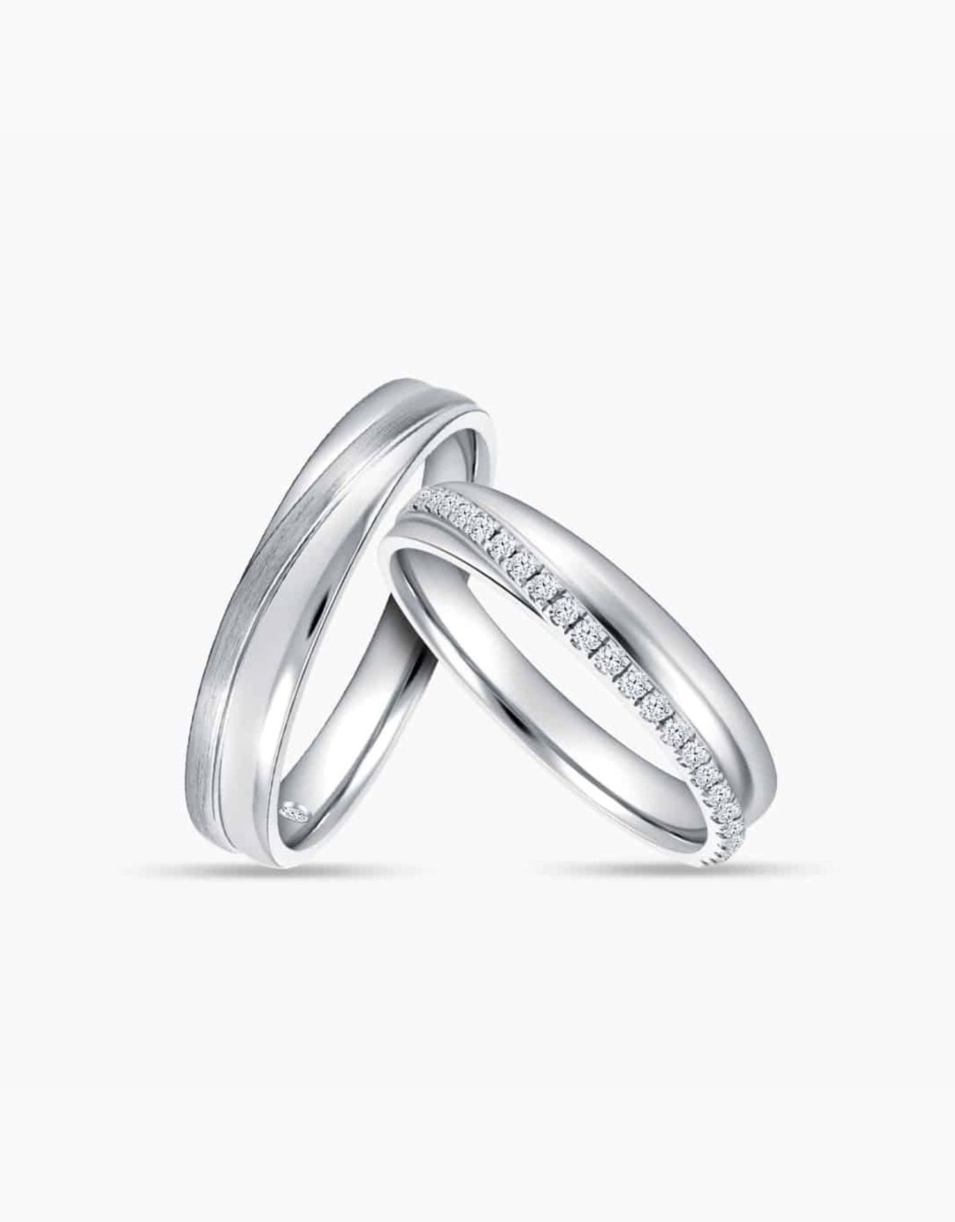 Matte platinum wedding on sale band