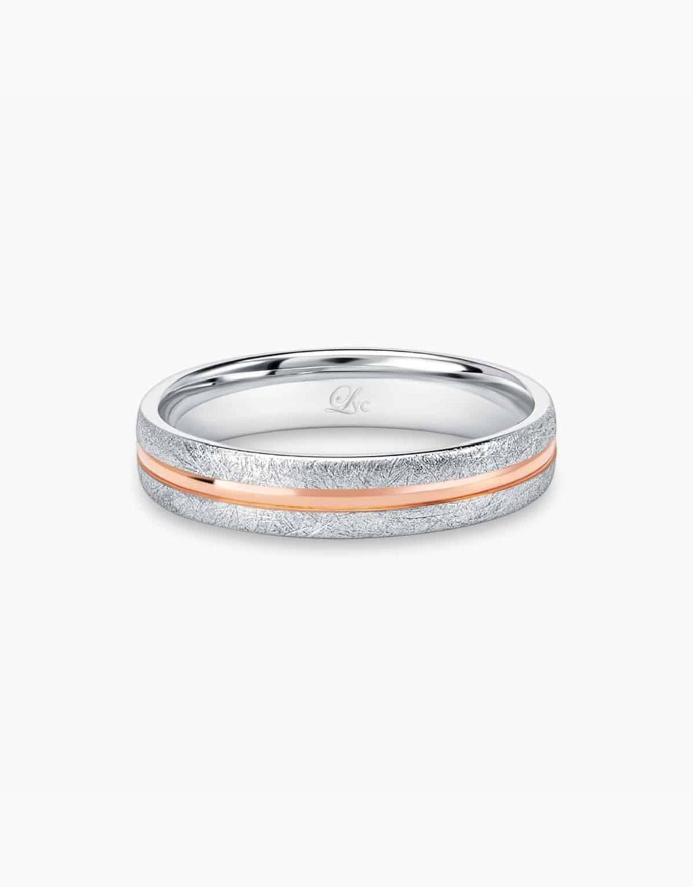 LVC Soleil Wedding Band in Matte and Glossy Finish