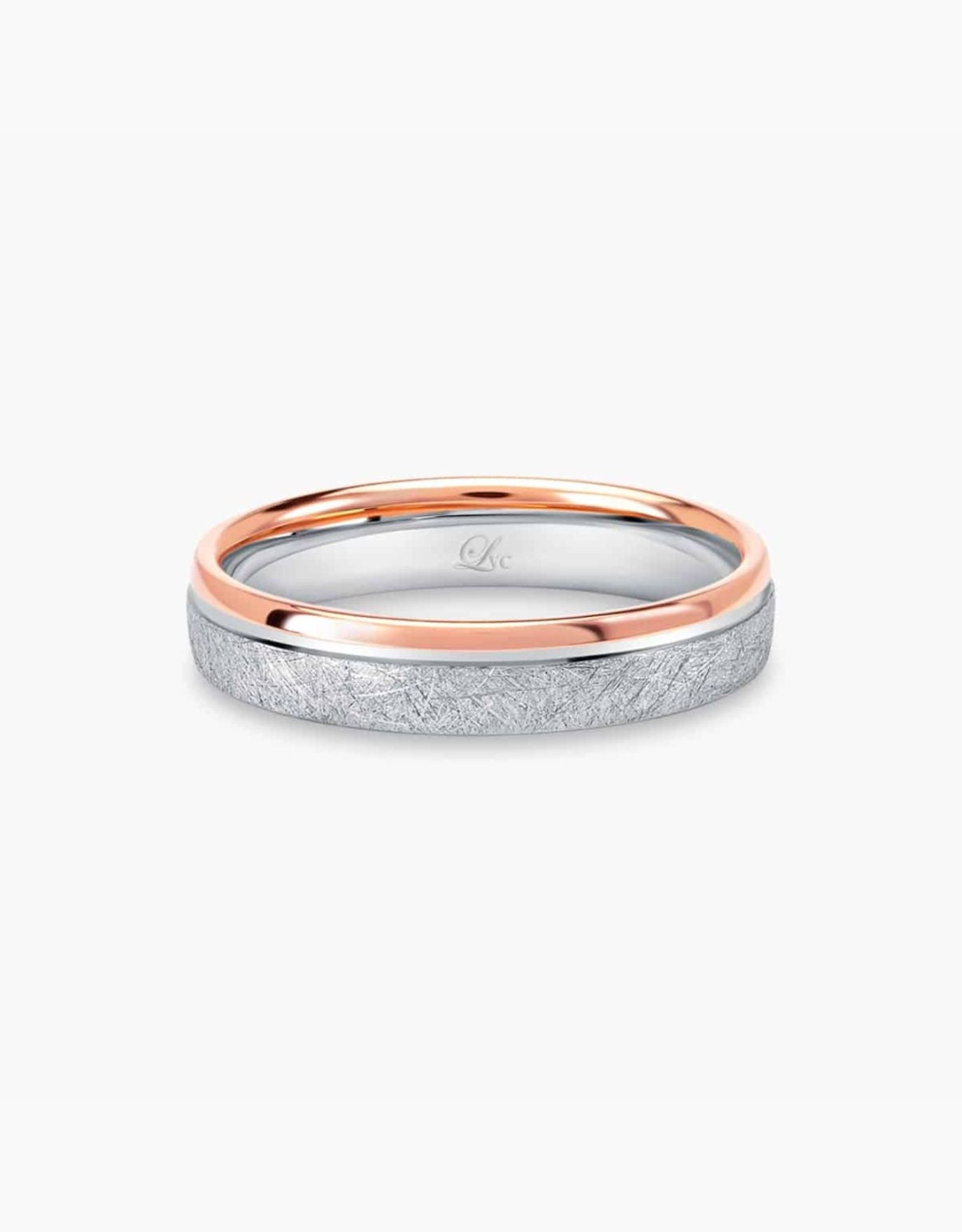 LVC Soleil Wedding Band in dual matte and glossy finish
