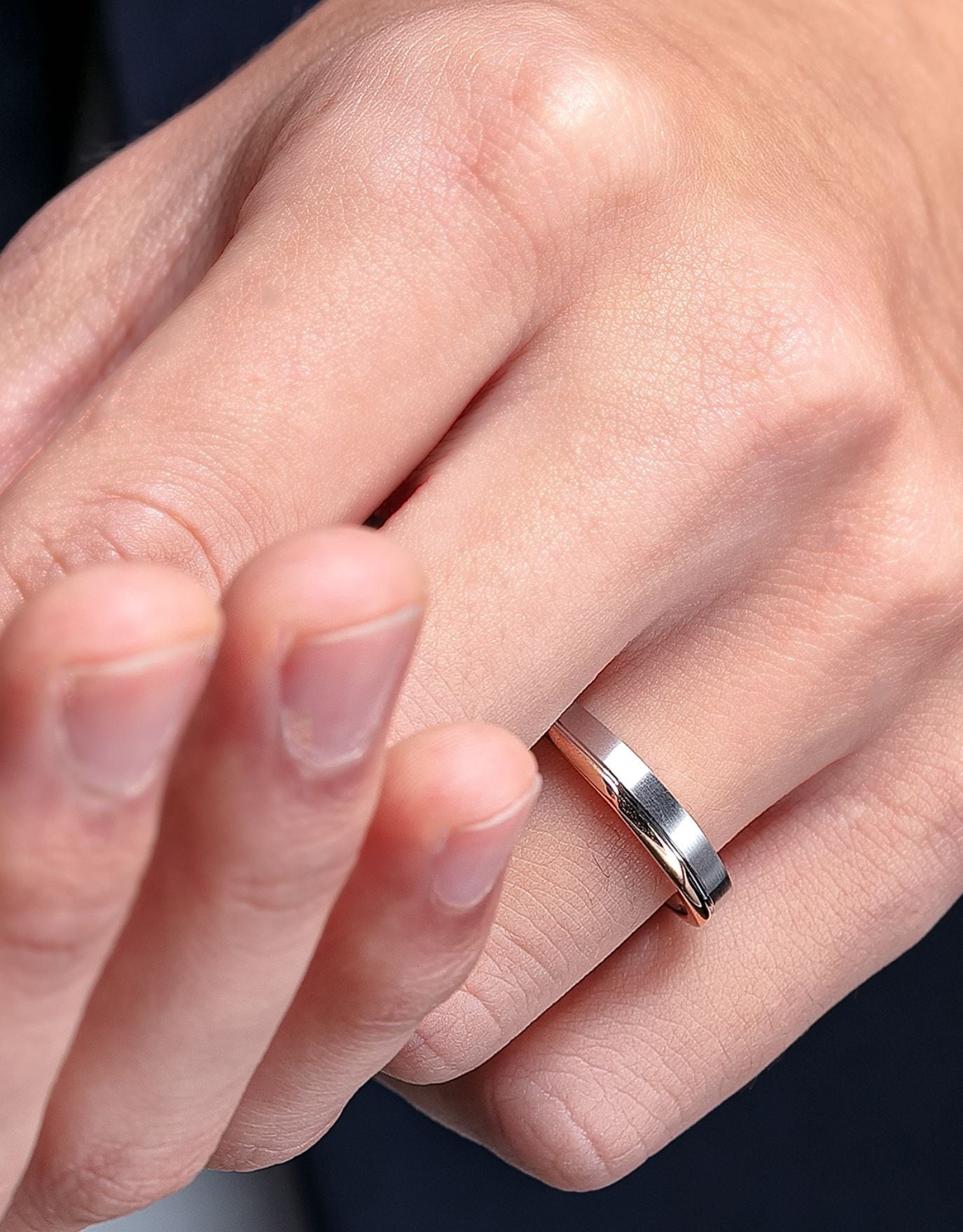 LVC Eterno Joy Wedding Band in Duo Tones