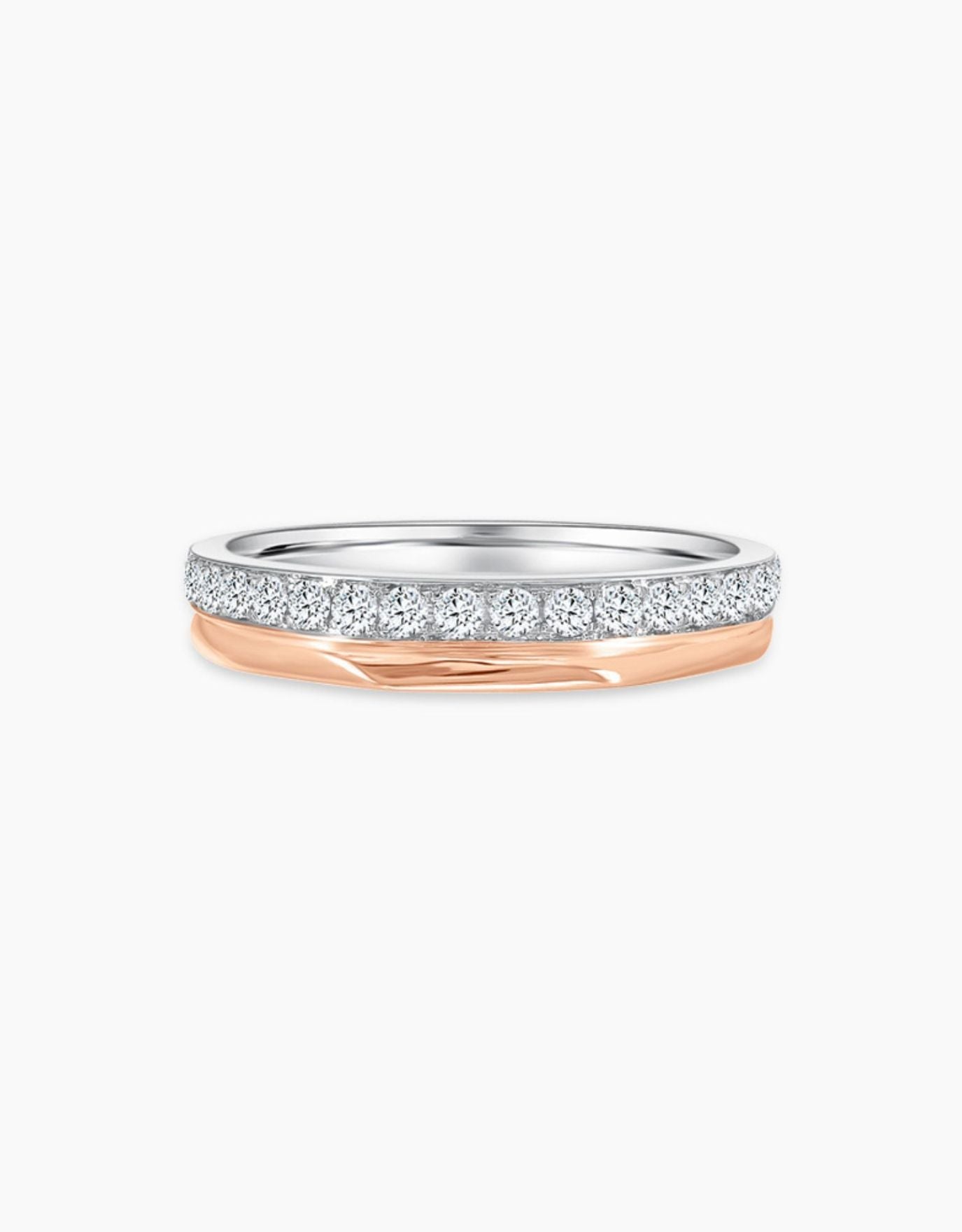 Gold diamond deals band ring