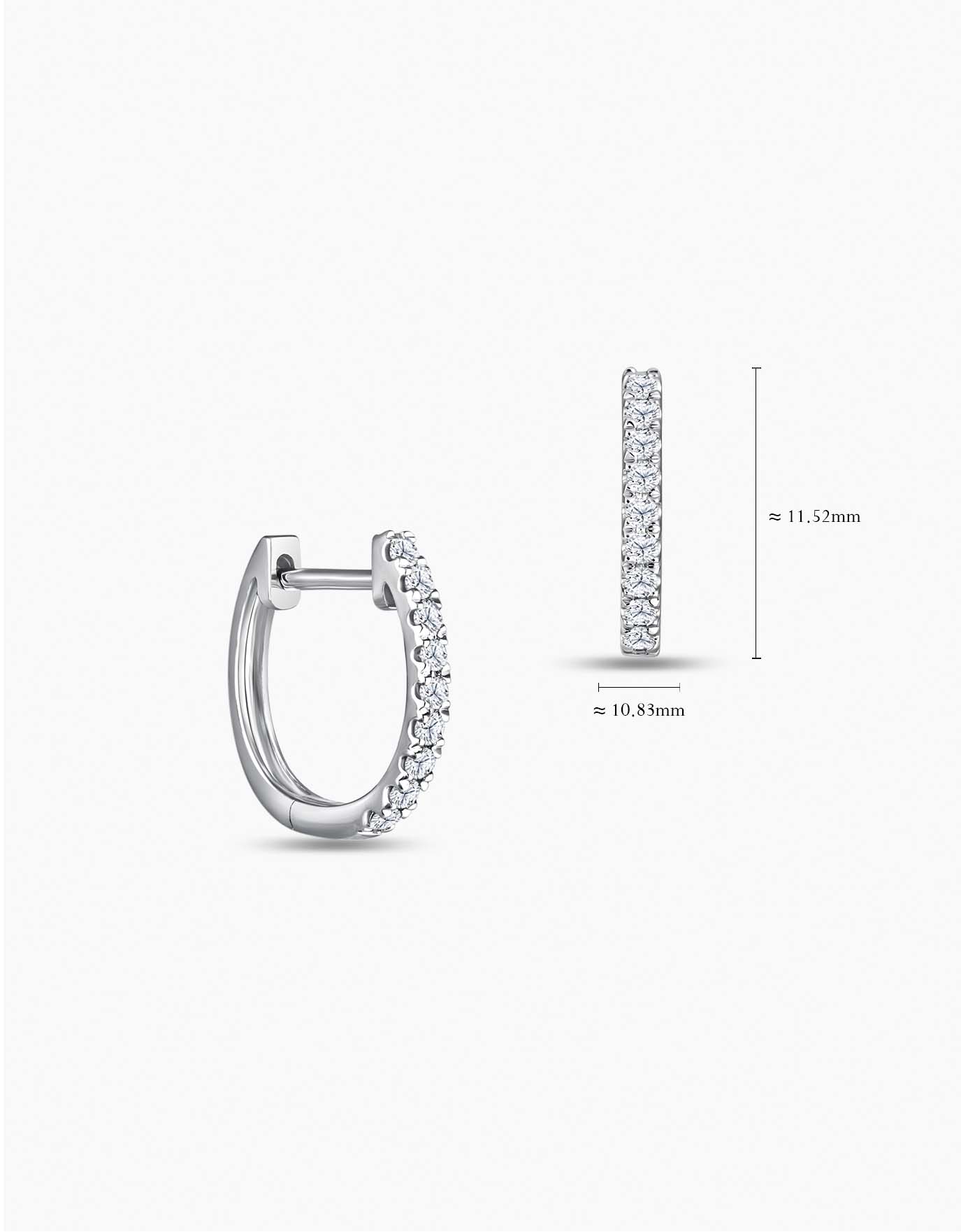 LVC Eterno Lune Diamond Hoop Earrings