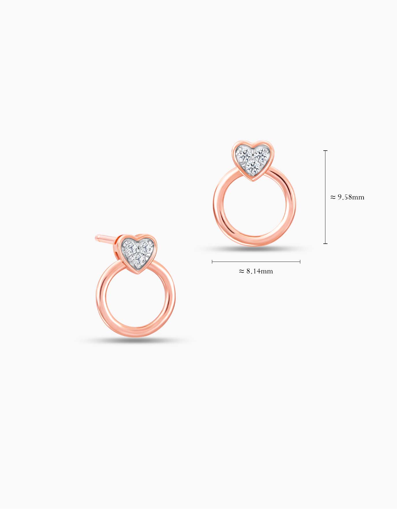 LVC Charmes Mini Ring Diamond Earrings