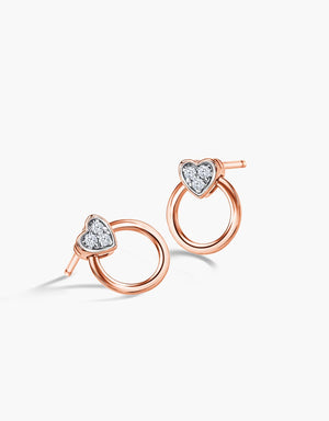 LVC Charmes Mini Ring Diamond Earrings