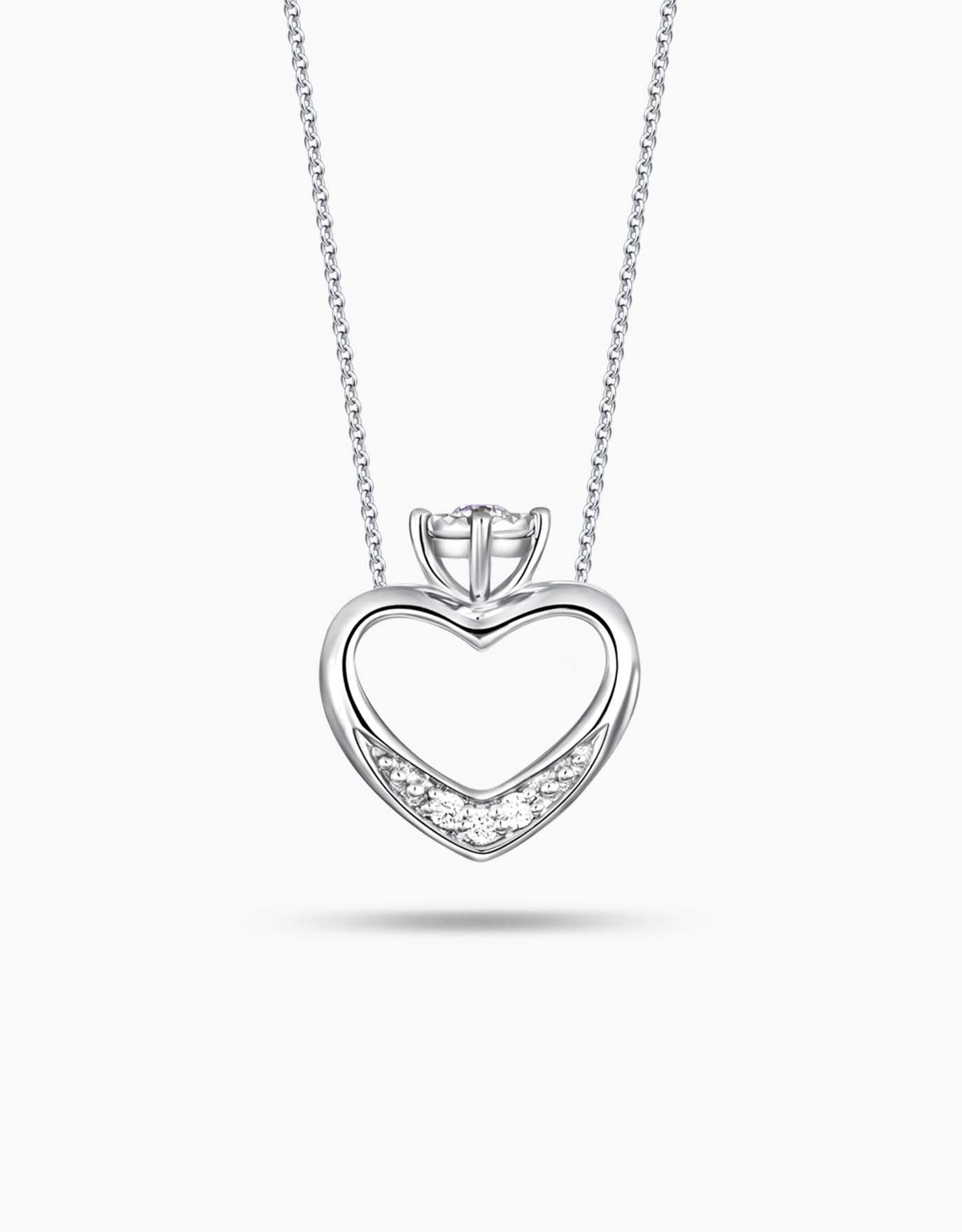 Gold and diamond hot sale heart pendant